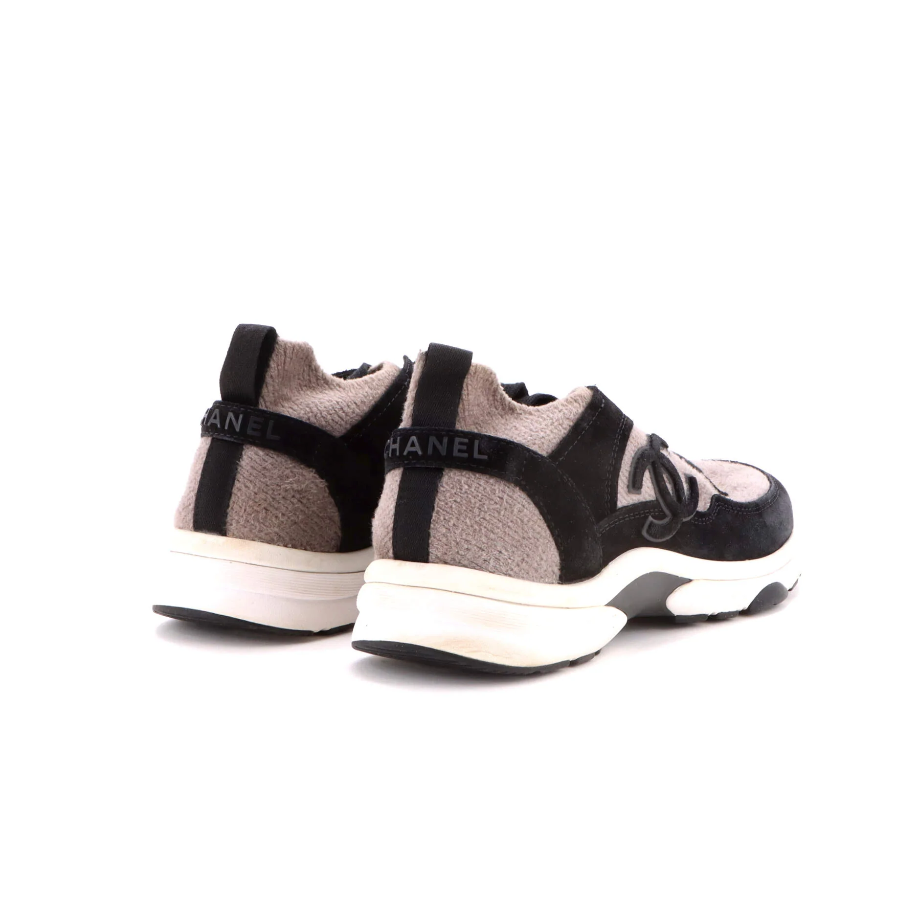 Women's CC Low-Top Sneakers Suede and Knit Fabric - Image 3