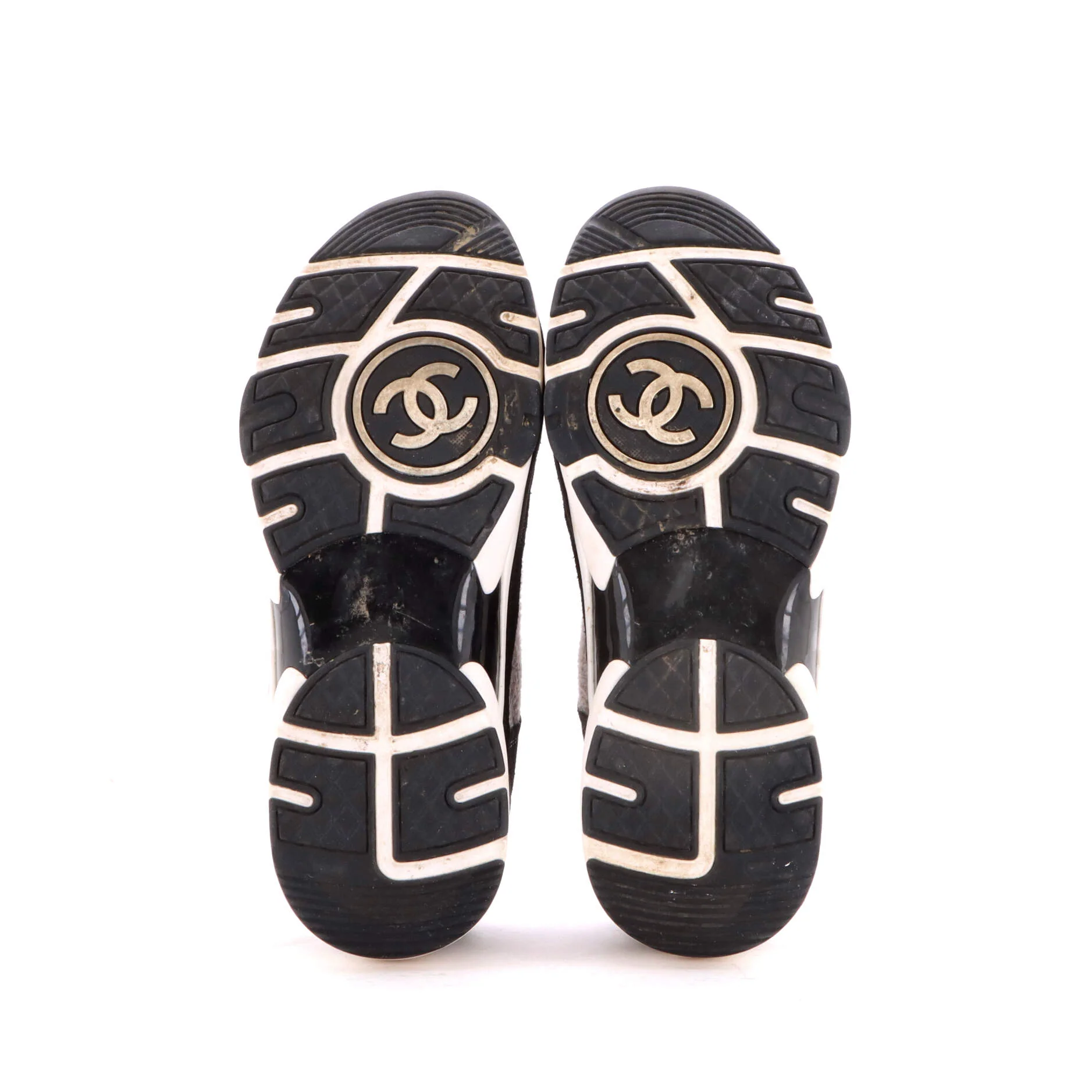 Women's CC Low-Top Sneakers Suede and Knit Fabric - Image 4