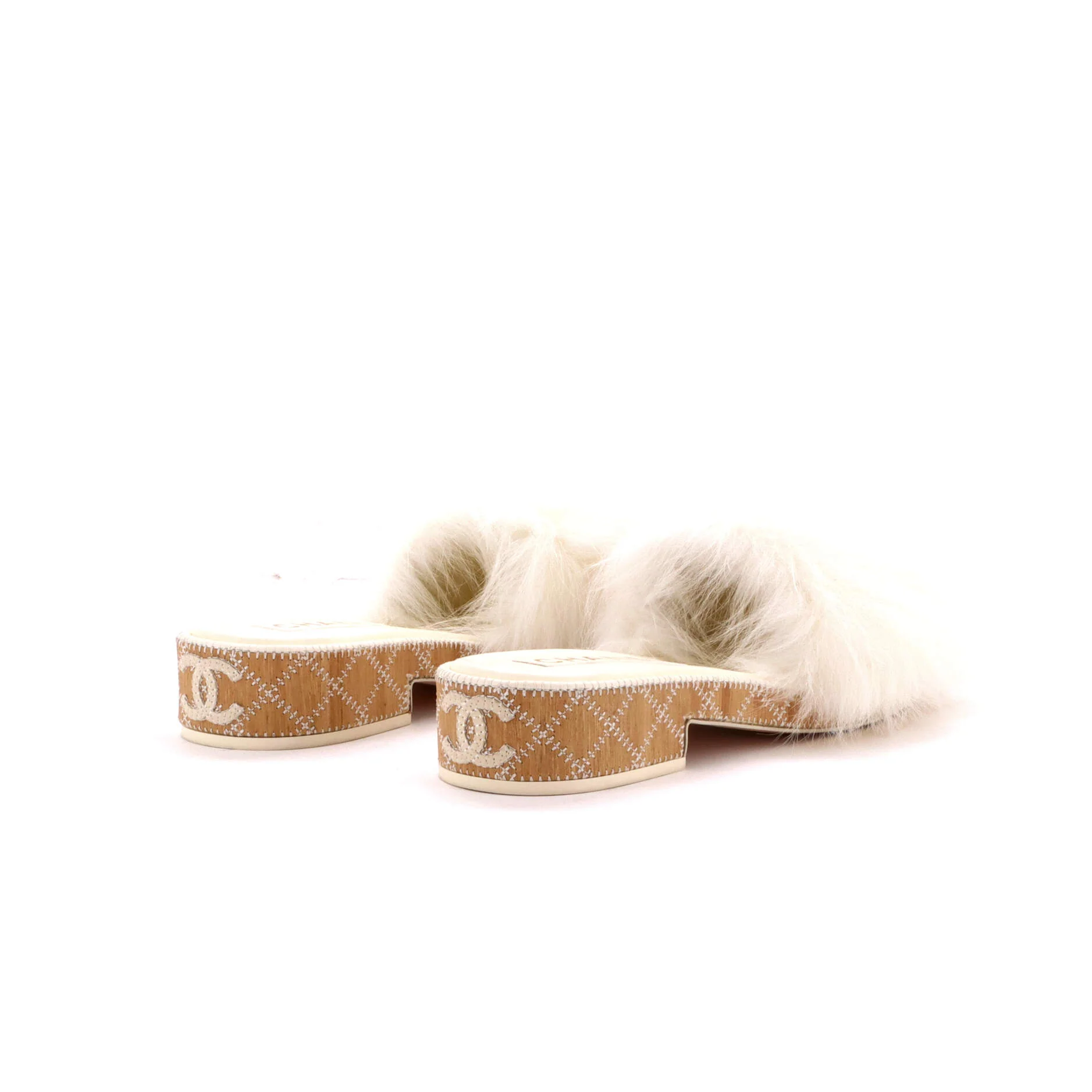 Women's CC Slide Sandals Shearling - Image 3