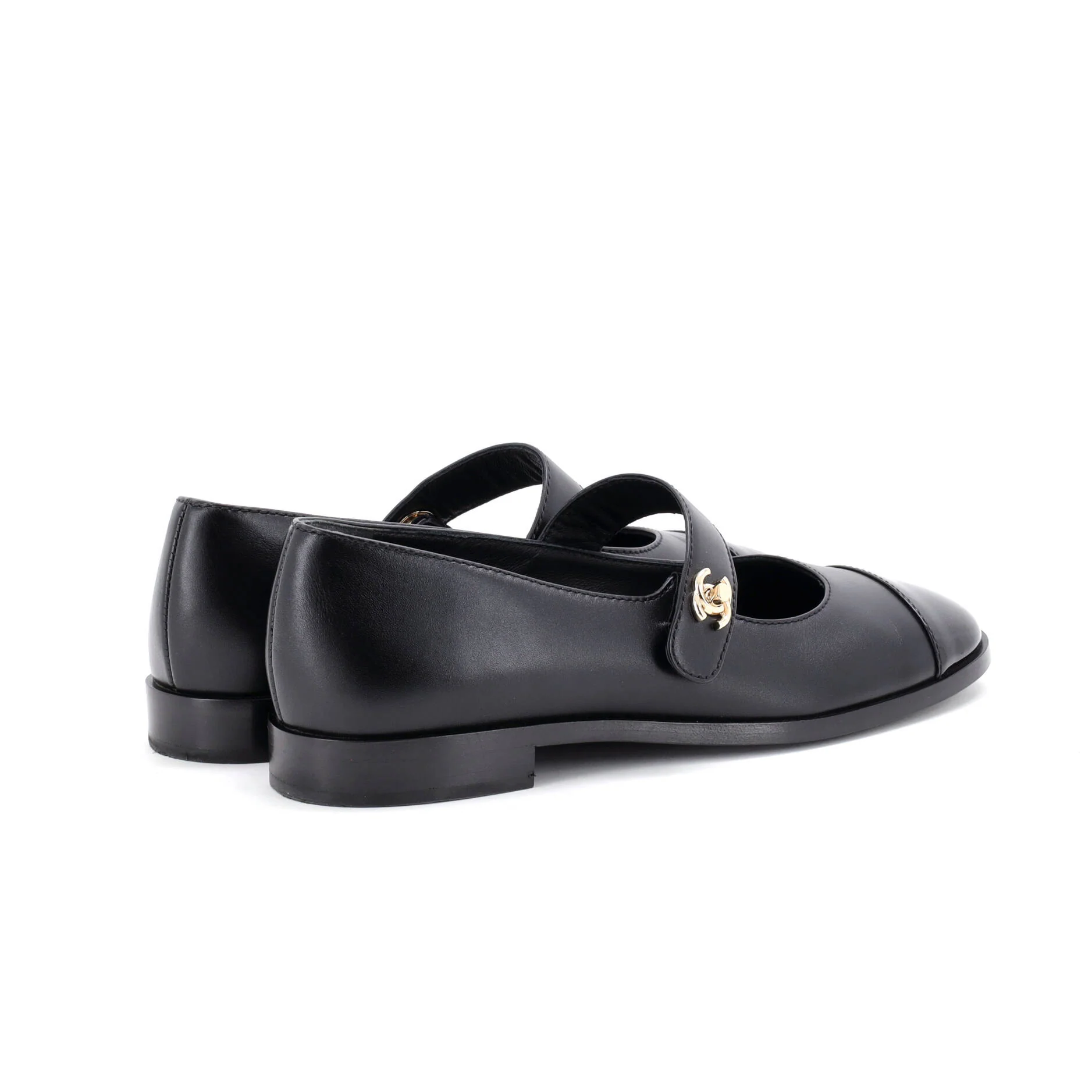 Women's CC Turnlock Mary Jane Flats Leather with Patent - Image 3