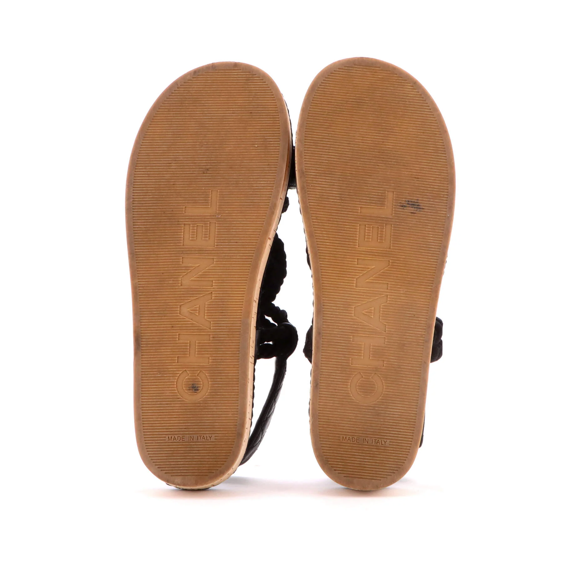Women's Cord Velcro Dad Sandals Quilted Leather and Cork - Image 4