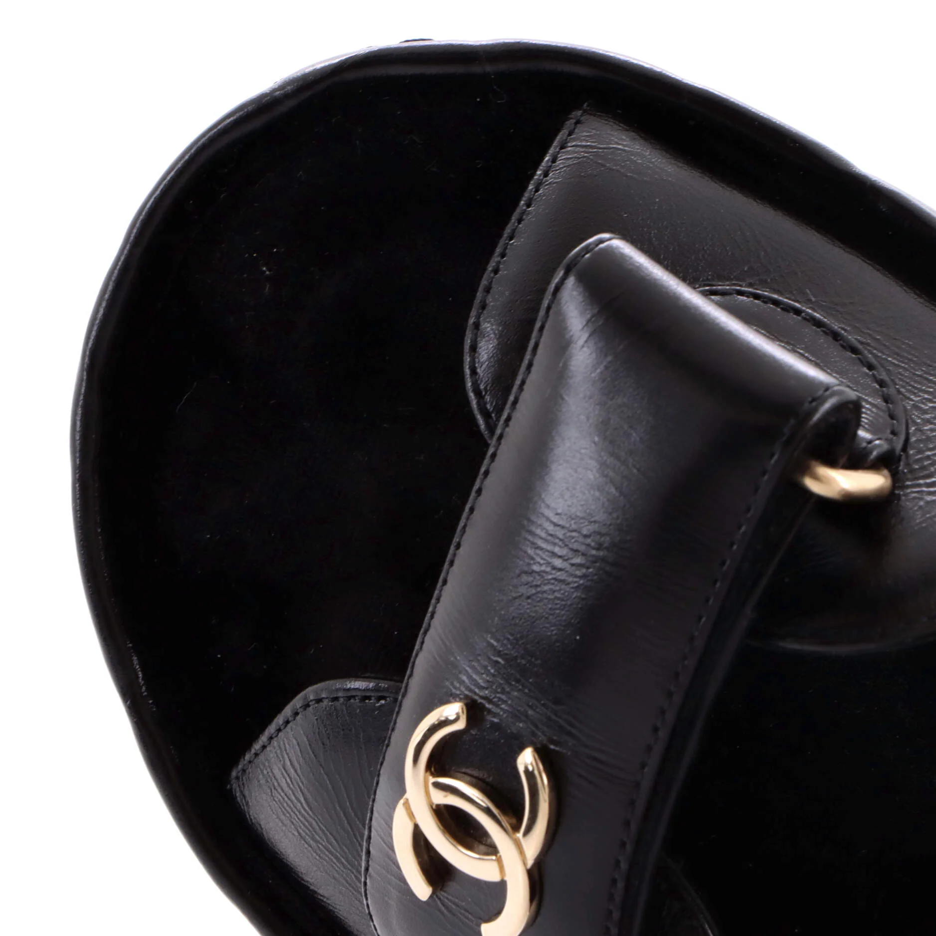Women's Logo Velcro Strap Wedge Sandals Quilted Leather - Image 5