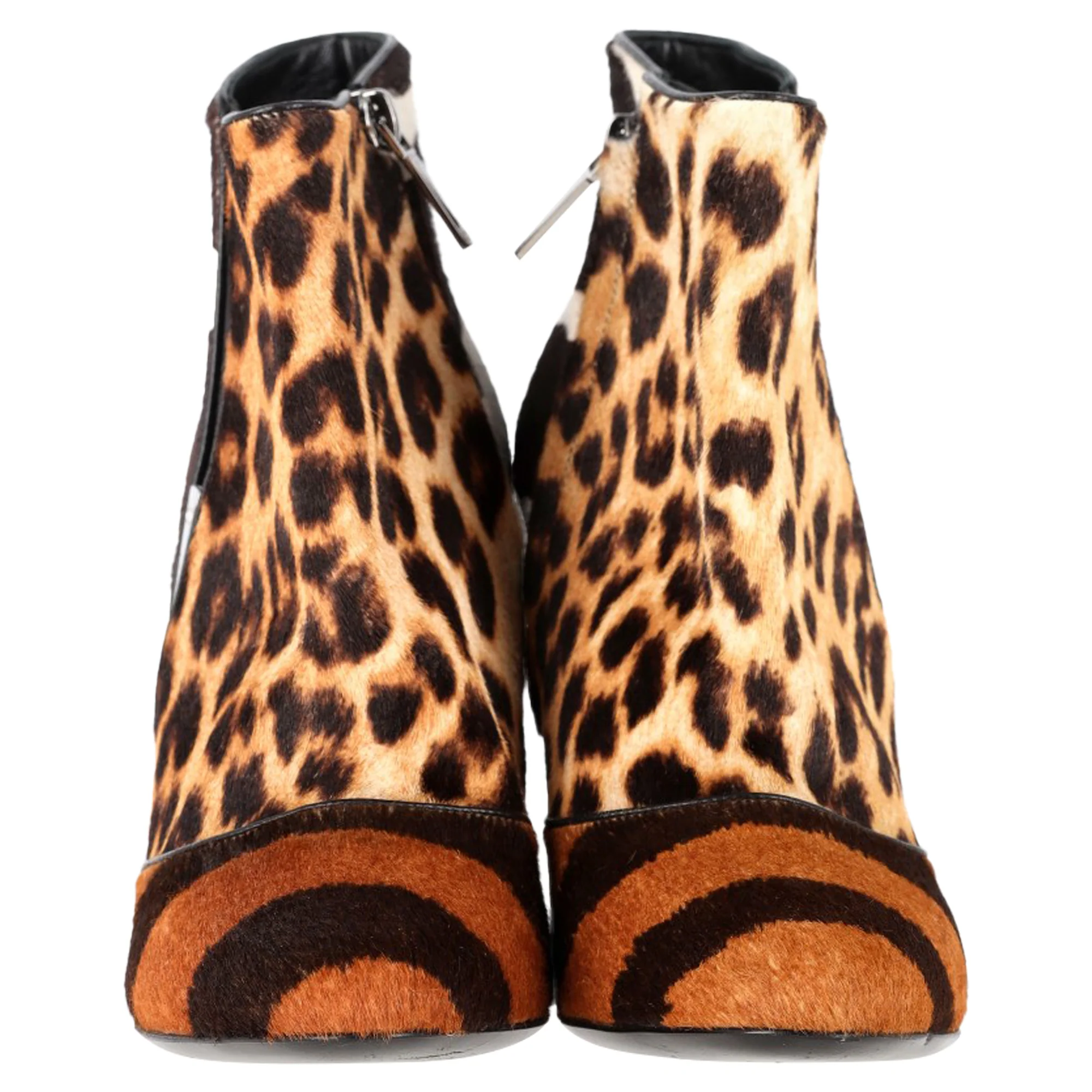 Women's Dior Delta Animal-Print Wedge Ankle Boots in Brown Pony Hair - Image 2