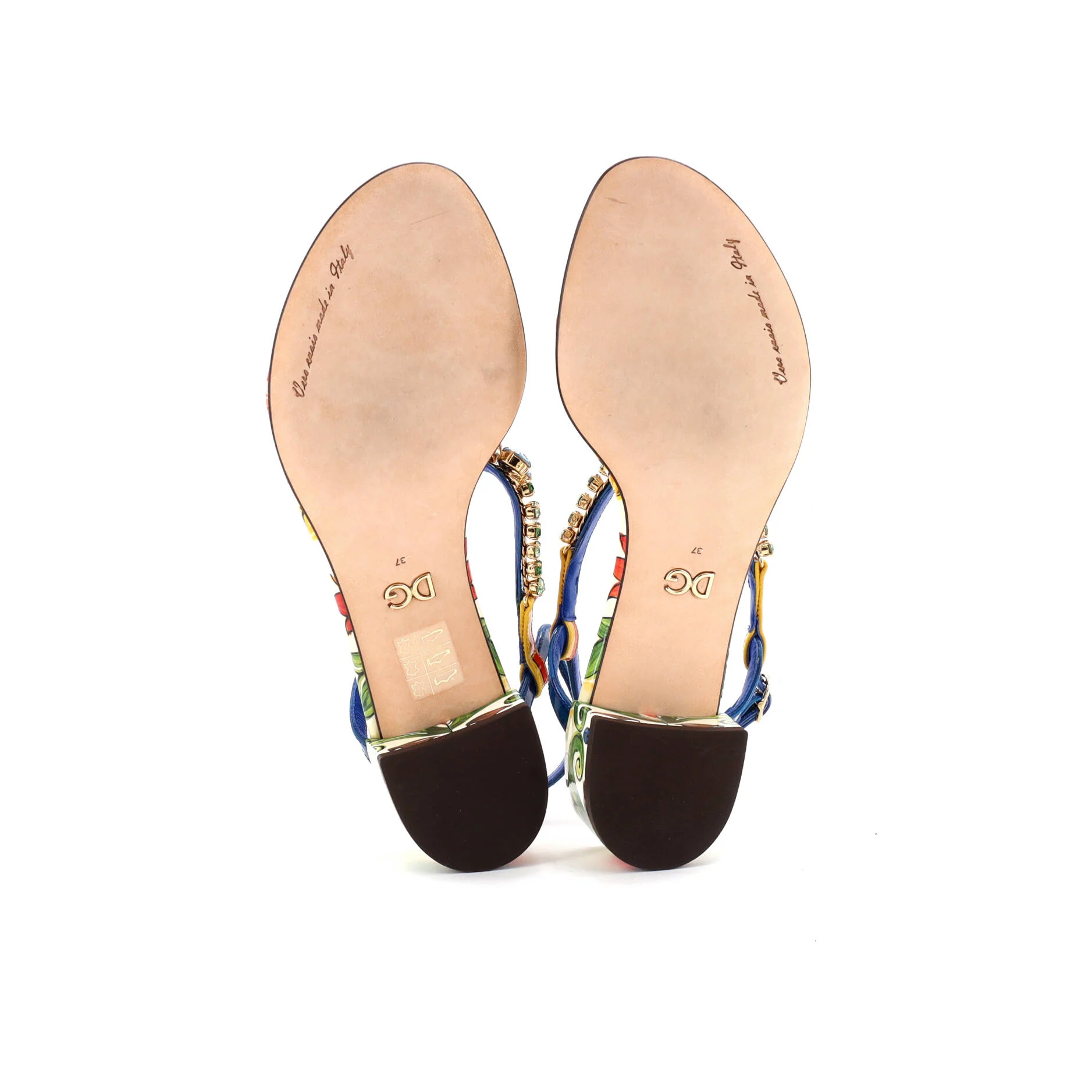 Women's Crystal Thong Sandals Printed Patent - Image 4
