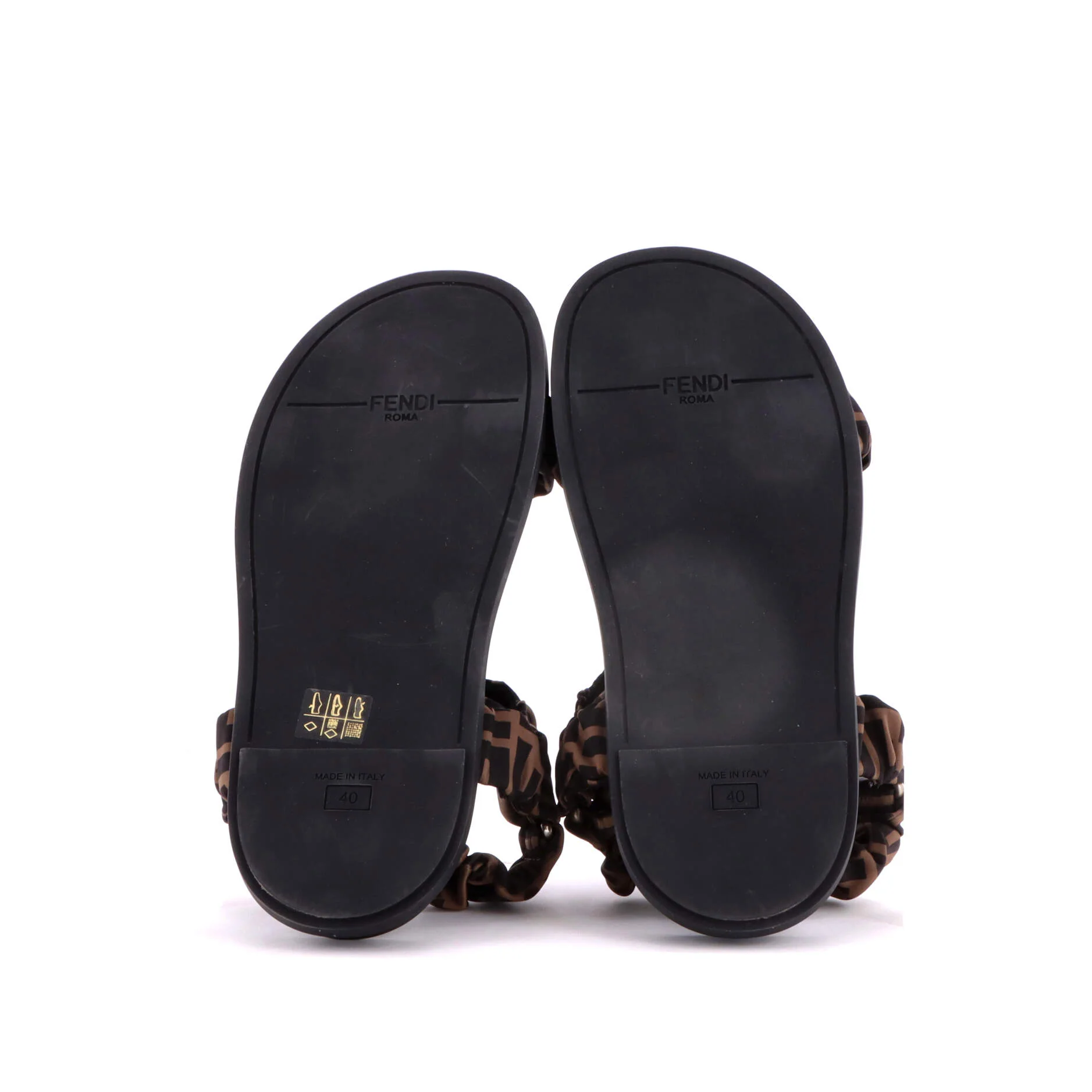 Women's Feel Velcro Sandals Ruched FF Satin - Image 4