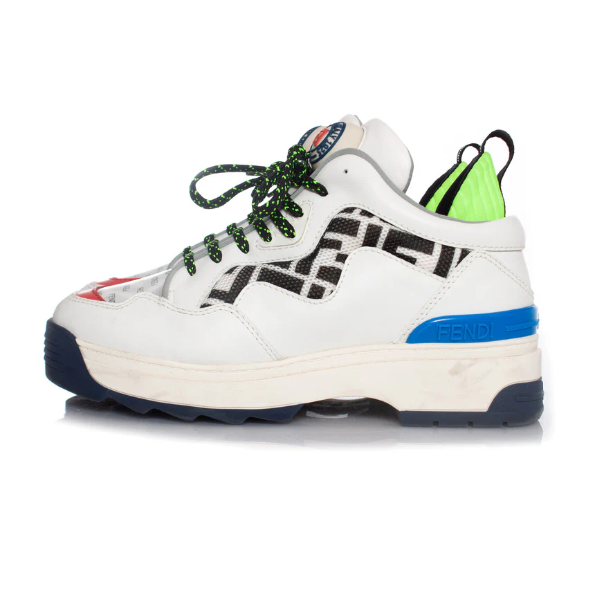 Women's Fendi, White leather T REX sneakers - Image 2