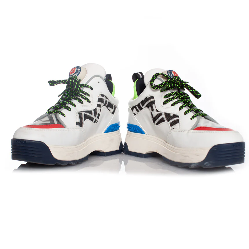 Women's Fendi, White leather T REX sneakers - Image 3
