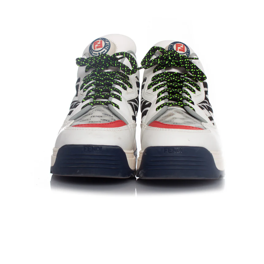 Women's Fendi, White leather T REX sneakers - Image 4