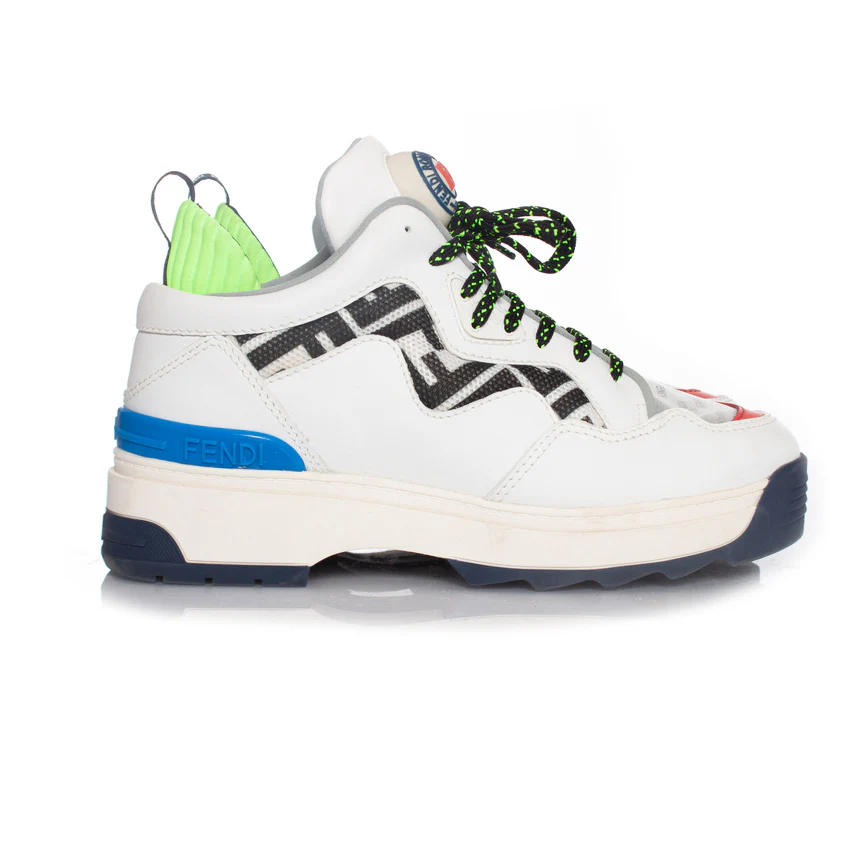 Women's Fendi, White leather T REX sneakers - Image 5