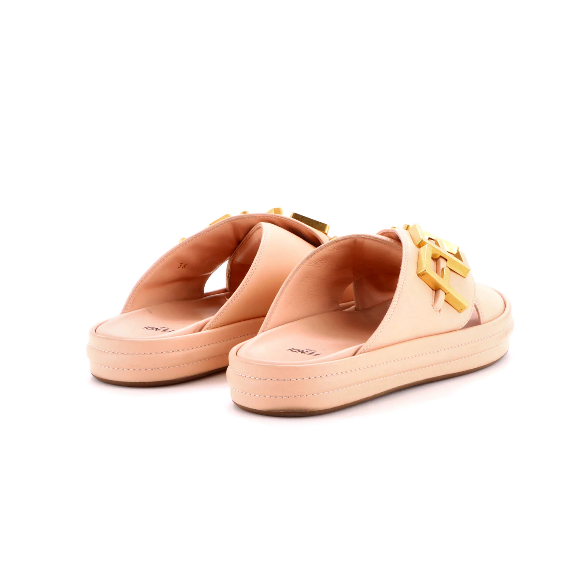 Women's Fendigraphy Slide Sandals Leather - Image 3