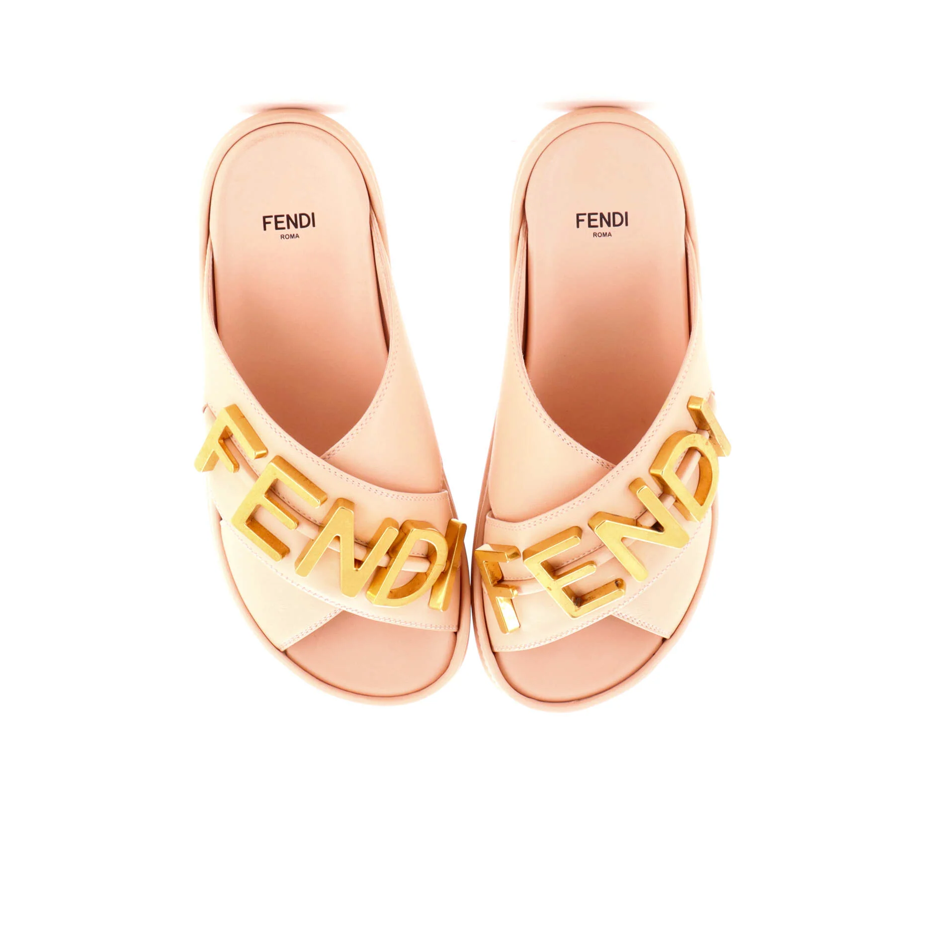 Women's Fendigraphy Slide Sandals Leather - Image 2