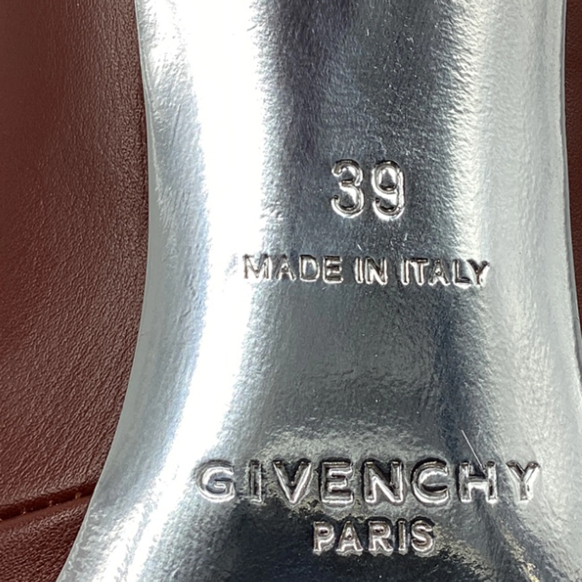 Women's Givenchy Zip-Detail 80 Ankle Boots in Brown Leather - Image 10