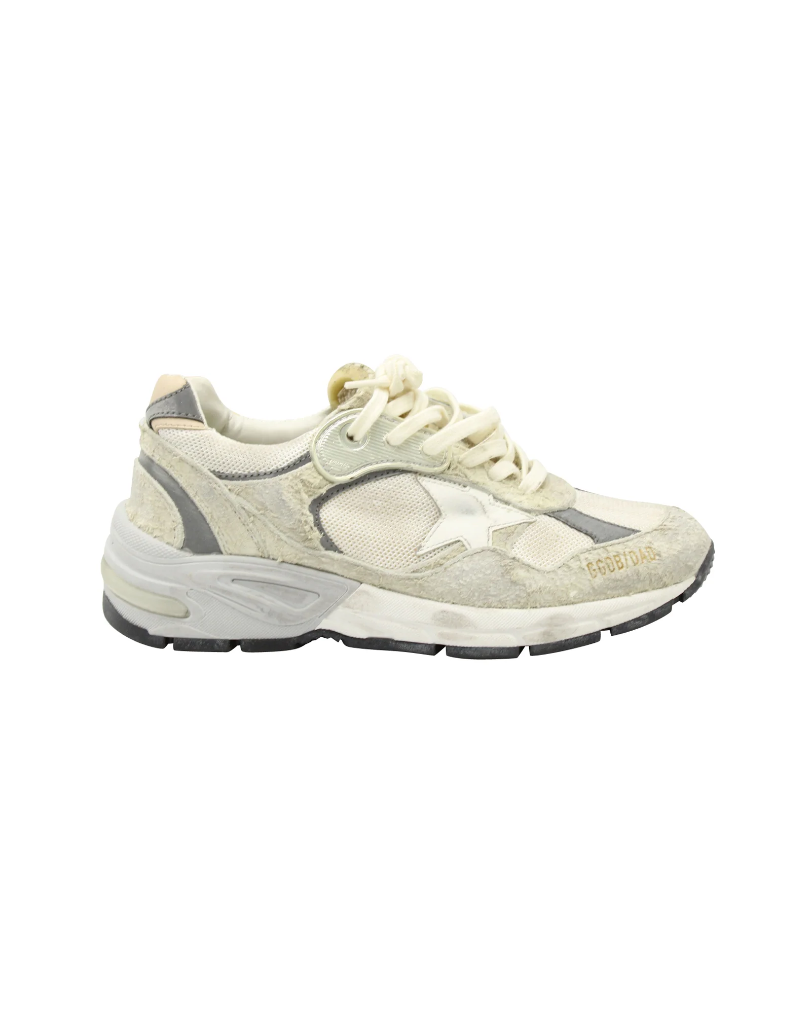 Women's Golden Goose Dad Sneakers in Cream Suede