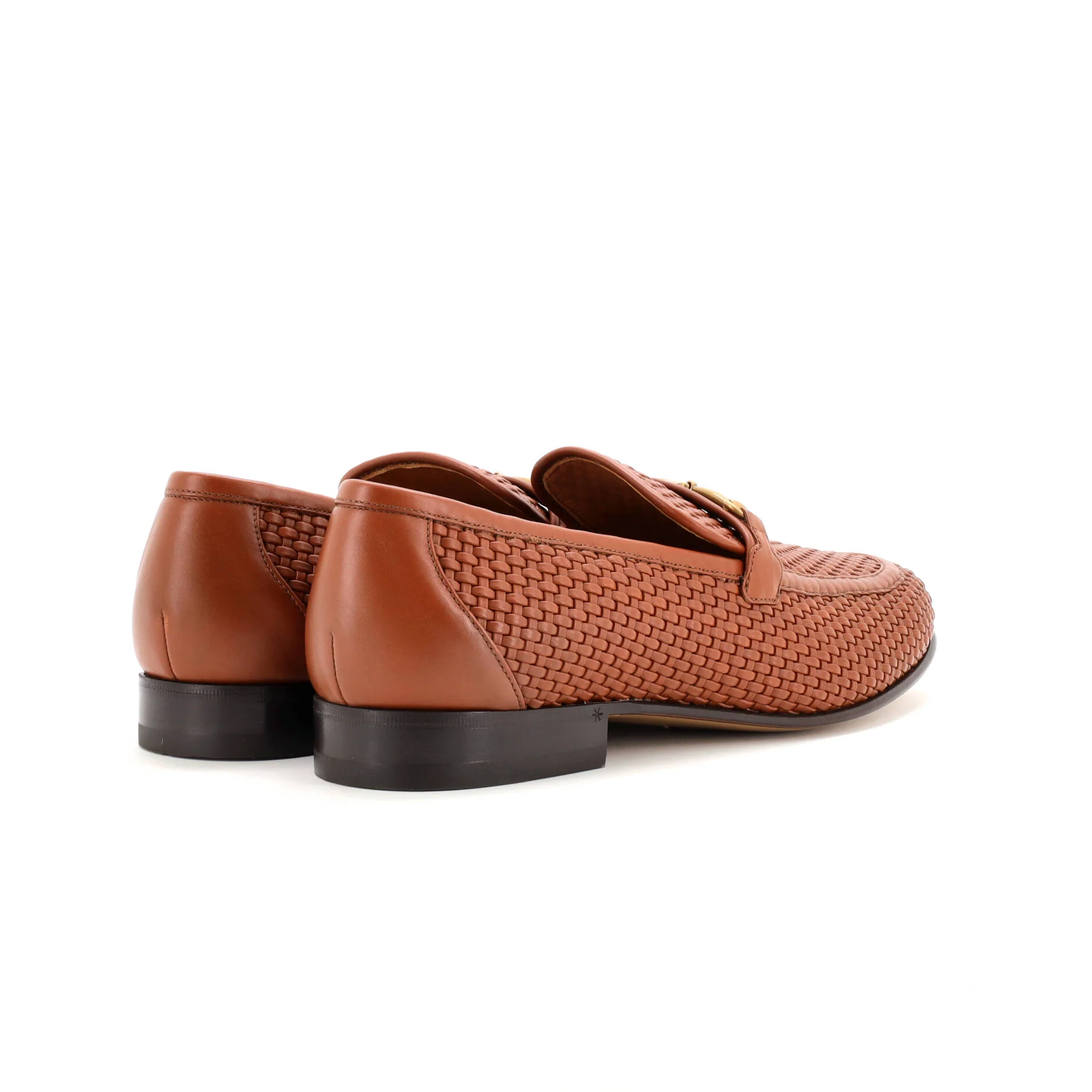 Men's Horsebit Loafers Woven Leather - Image 3