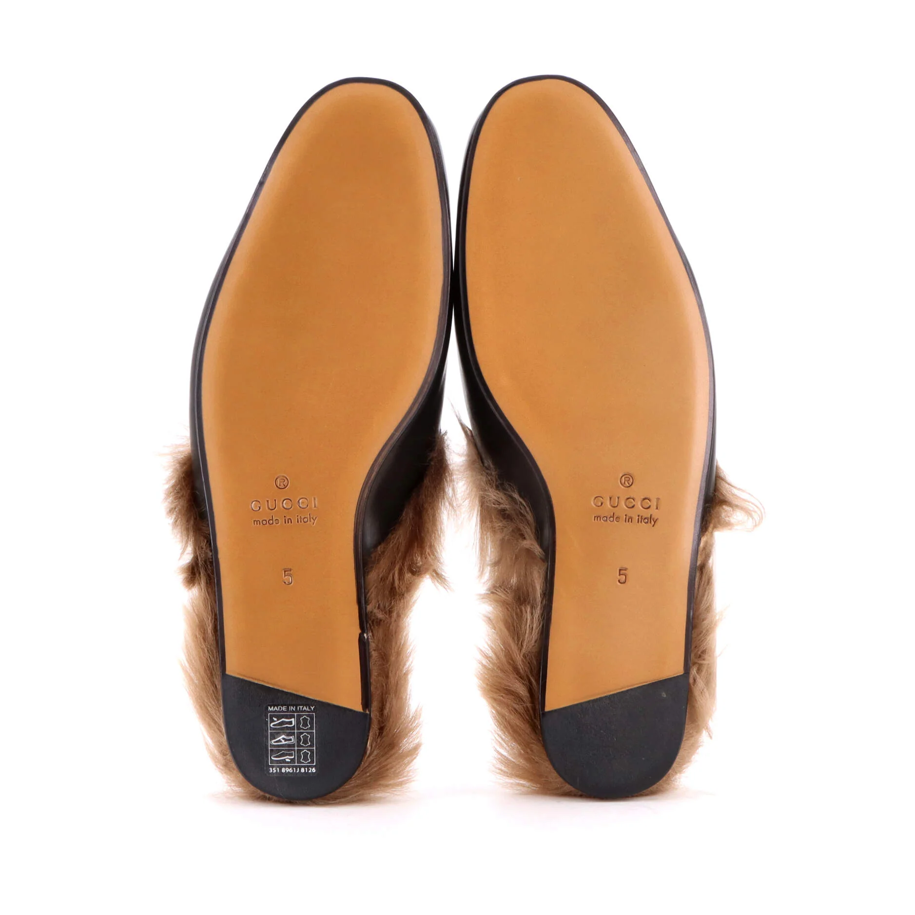 Men's Princetown Mules Leather with Fur - Image 4
