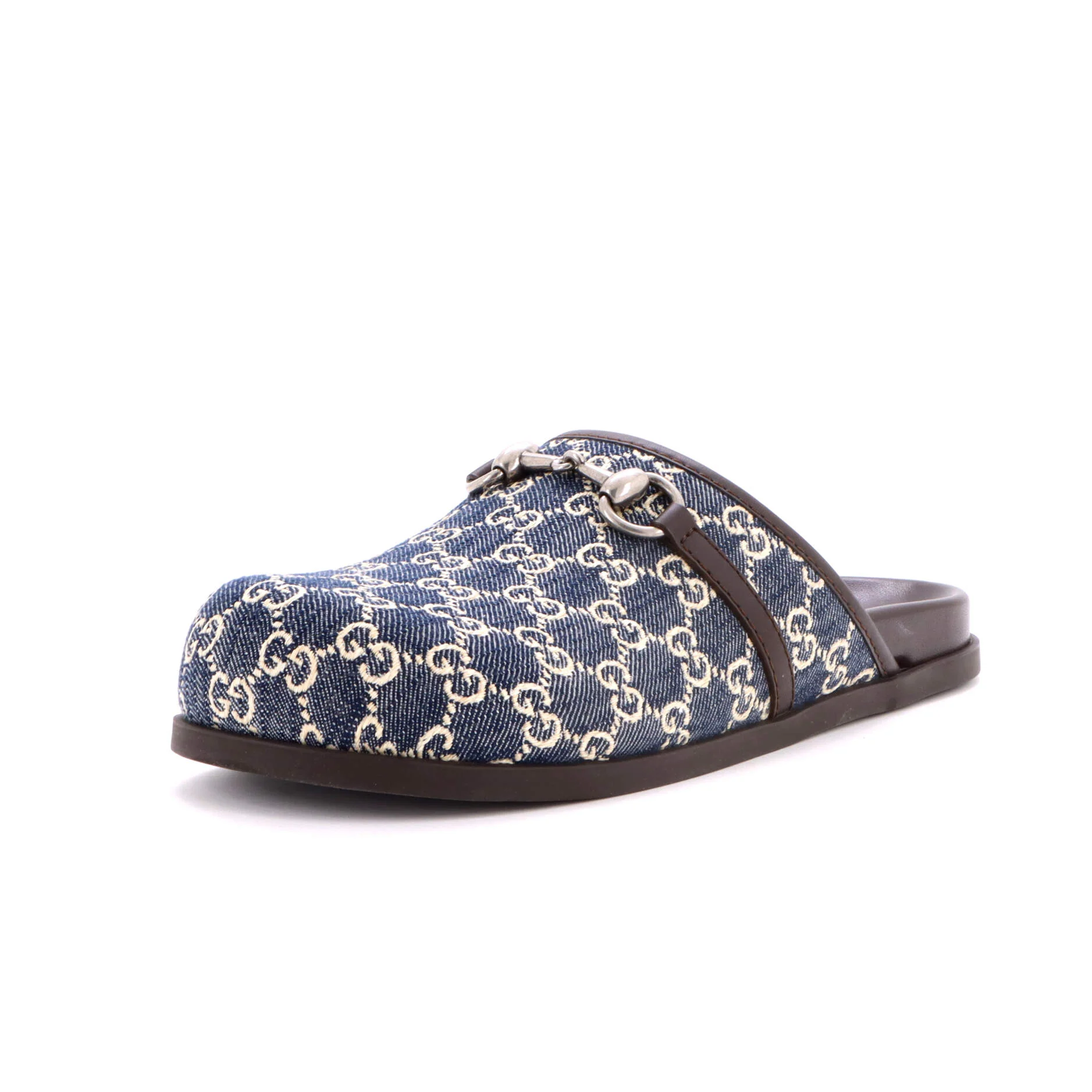 Men's Rhein Horsebit Mule Slippers GG Denim