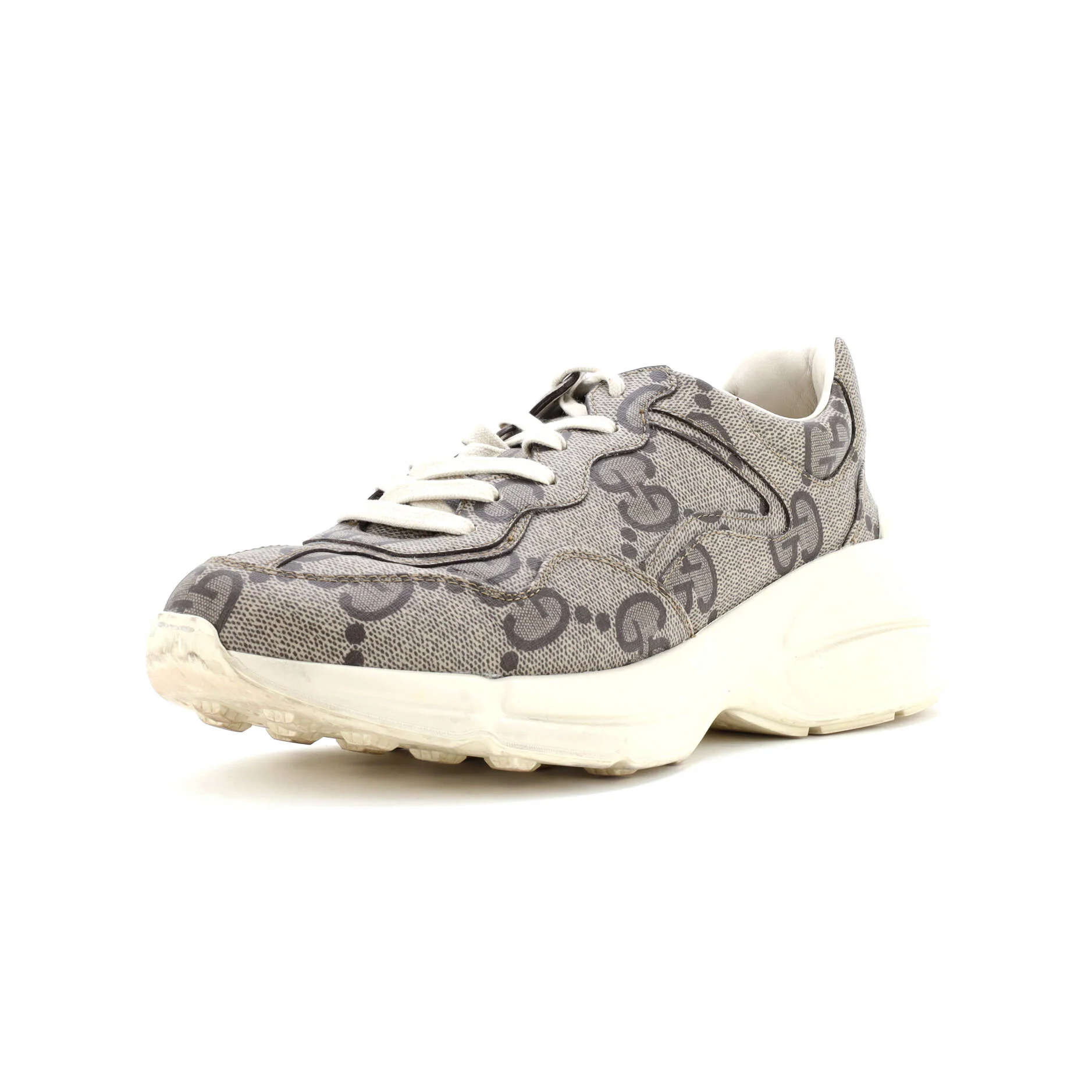 Men's Rhyton Sneakers Jumbo GG Coated Canvas