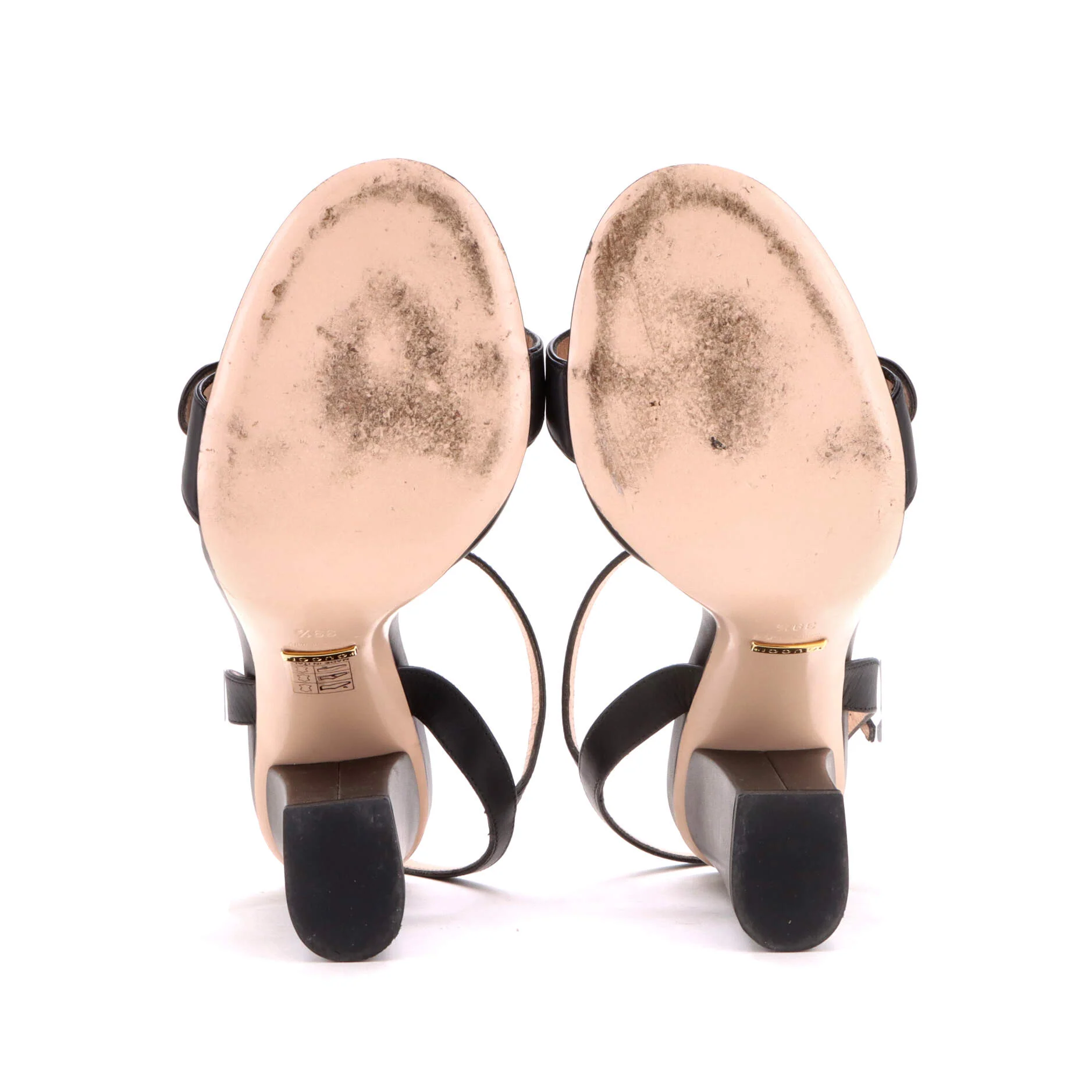 Women's GG Marmont Block Heel Sandals Leather - Image 4