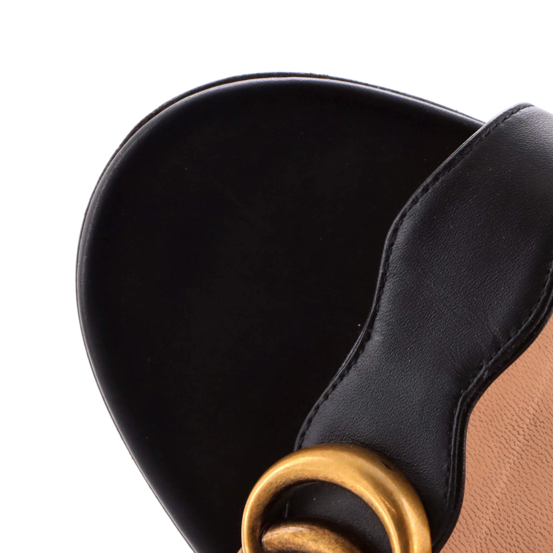 Women's GG Marmont Block Heel Sandals Leather - Image 5