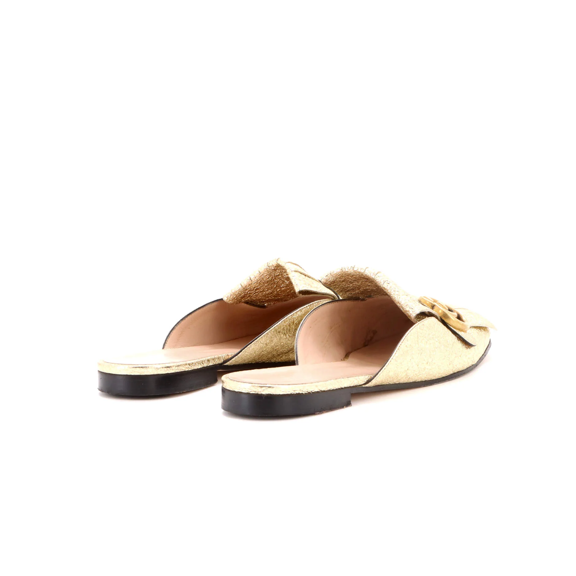 Women's GG Marmont Fringed Mules Leather - Image 3