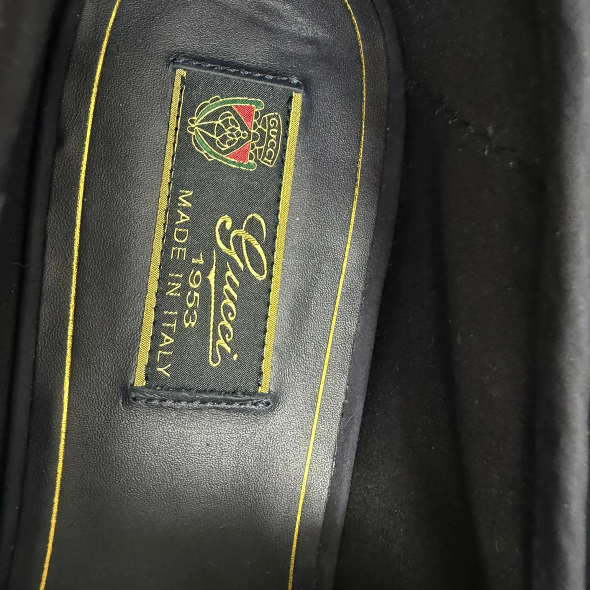 Women's Gucci 1953 Horsebit Convertible Loafers in Navy Blue Suede - Image 6