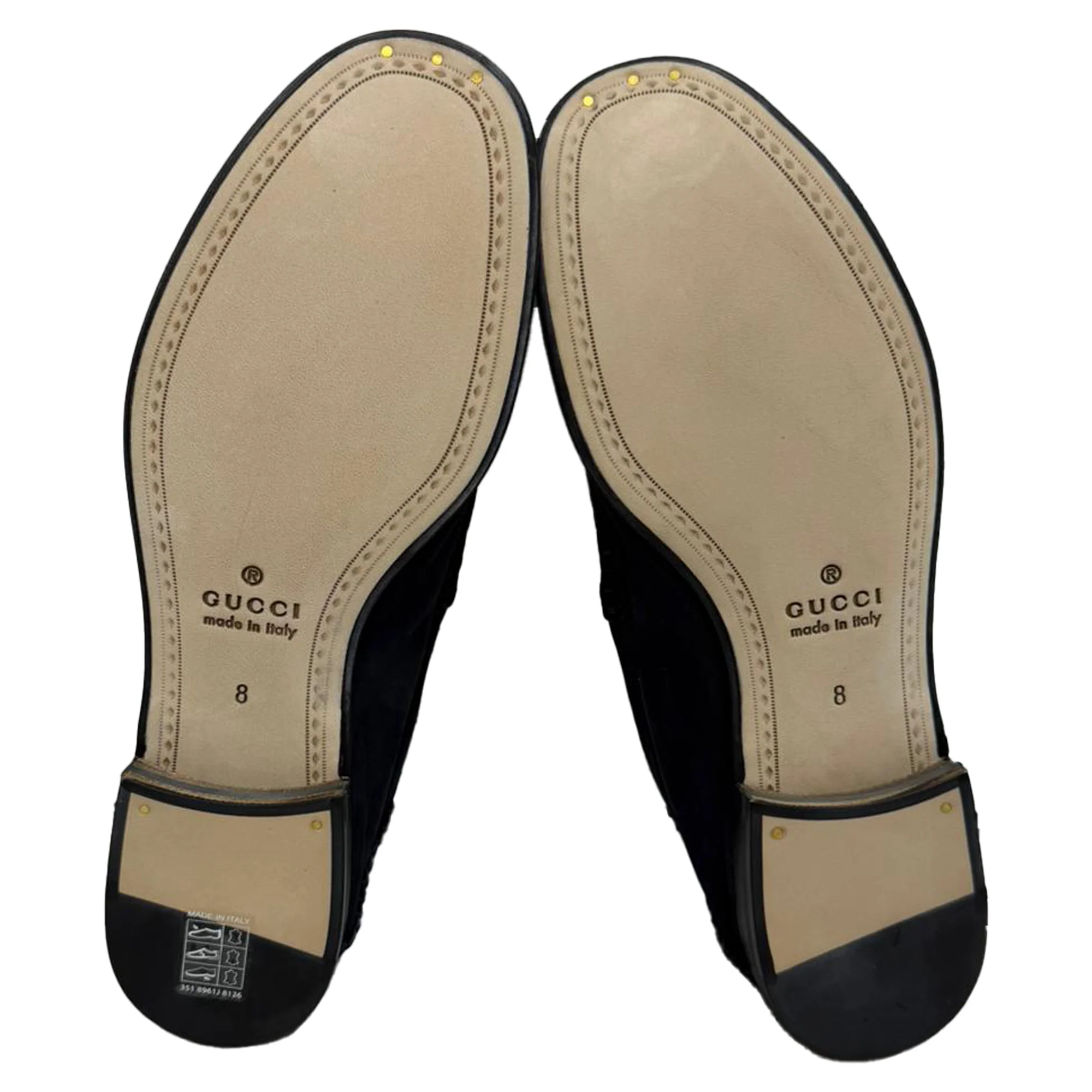 Women's Gucci 1953 Horsebit Convertible Loafers in Navy Blue Suede - Image 7