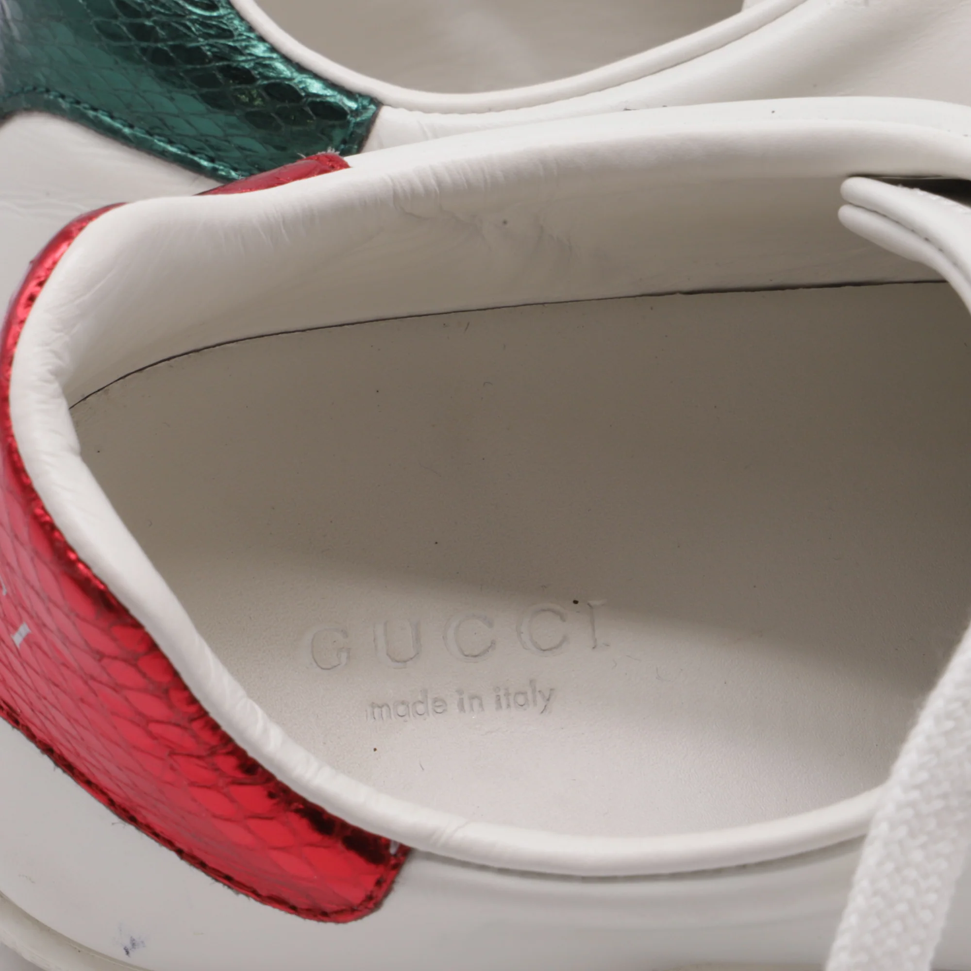 Women's Gucci Ace Arrow-Embroidered Sneakers in White Leather - Image 9