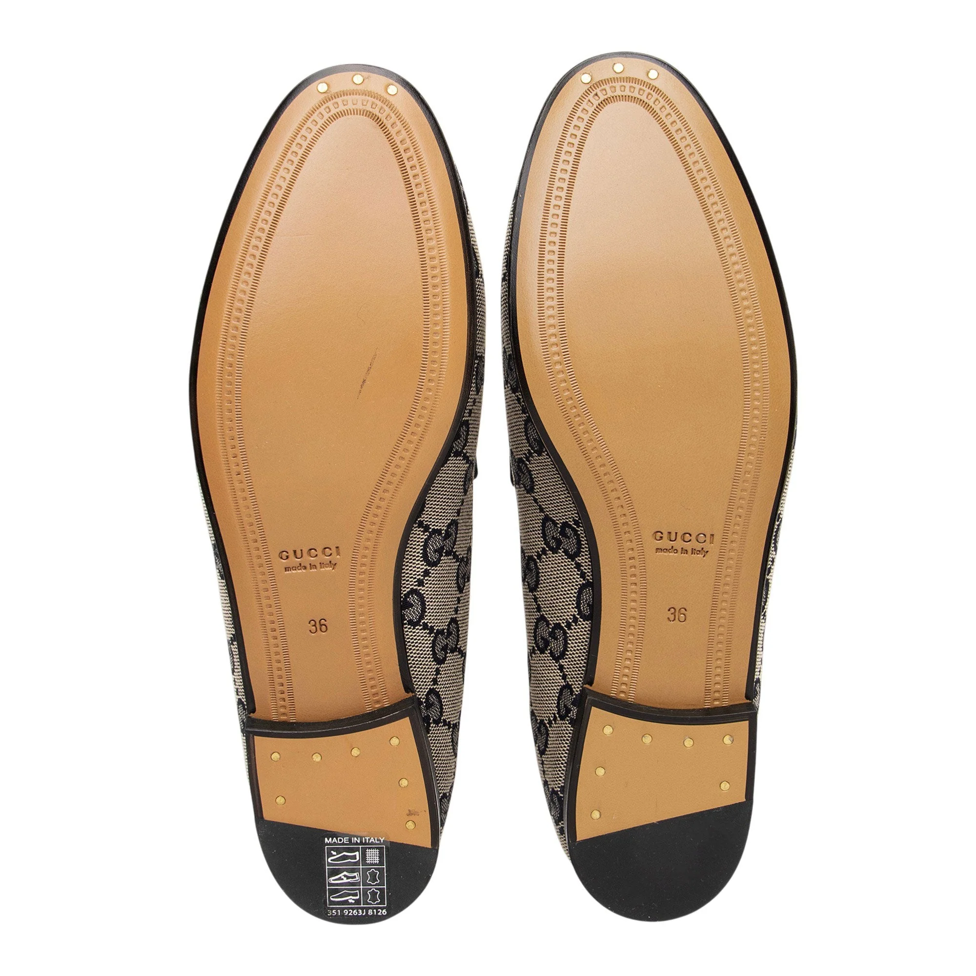 Women's Gucci GG Canvas Horsebit Jordaan Loafers - Size 6 / 36 - Image 6