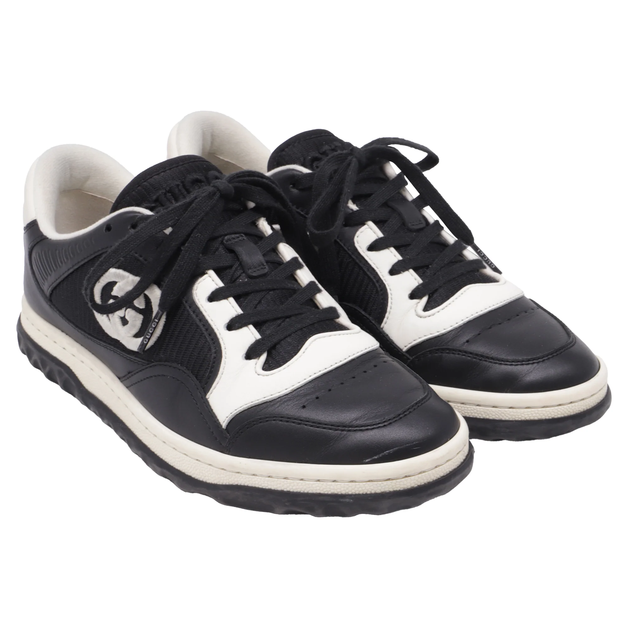 Women's Gucci MAC80 Low-Top Sneakers in Black Leather - Image 3
