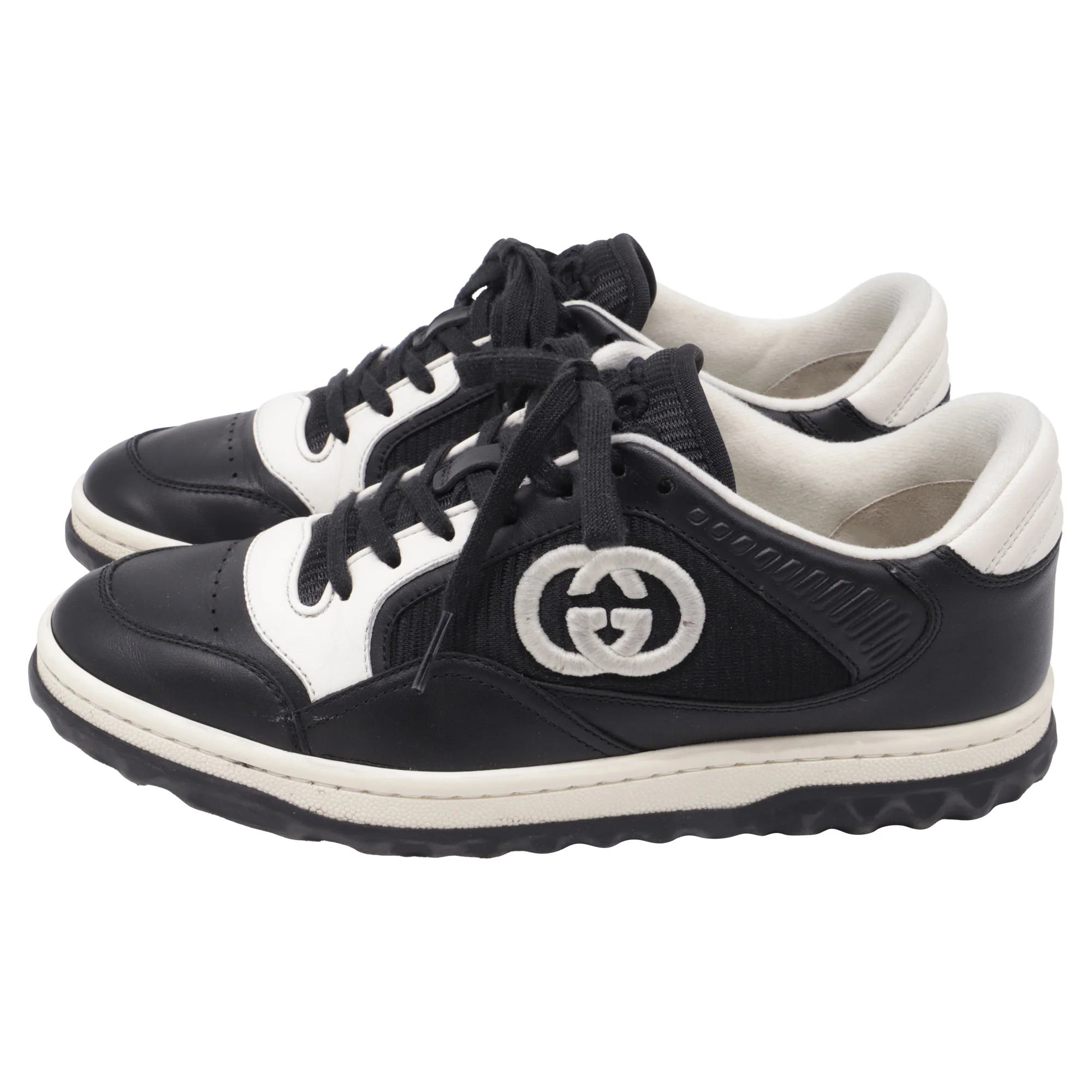 Women's Gucci MAC80 Low-Top Sneakers in Black Leather - Image 4