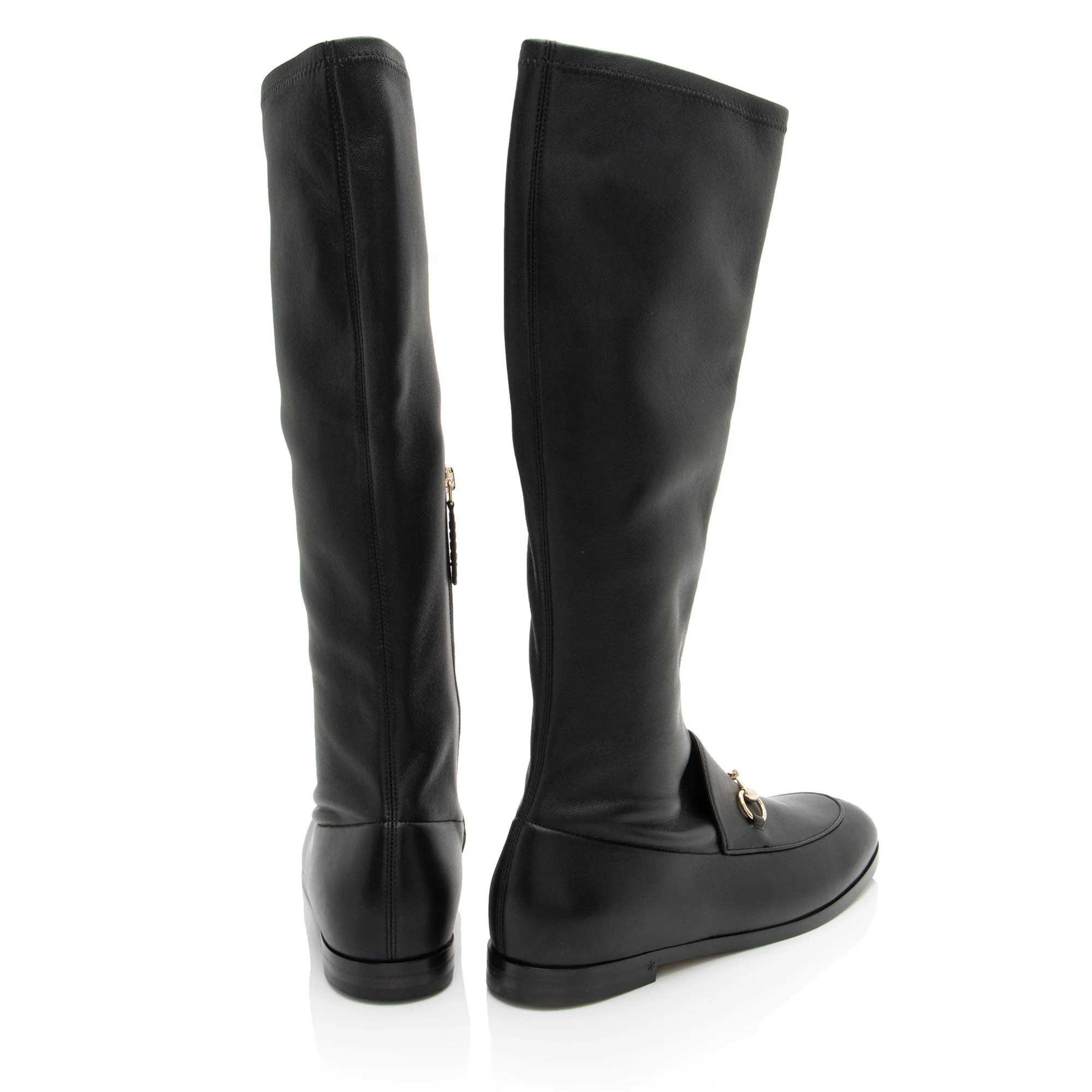 Women's Gucci Nappa Leather Jordaan Knee High Boots - Size 7.5 / 37.5 - Image 3