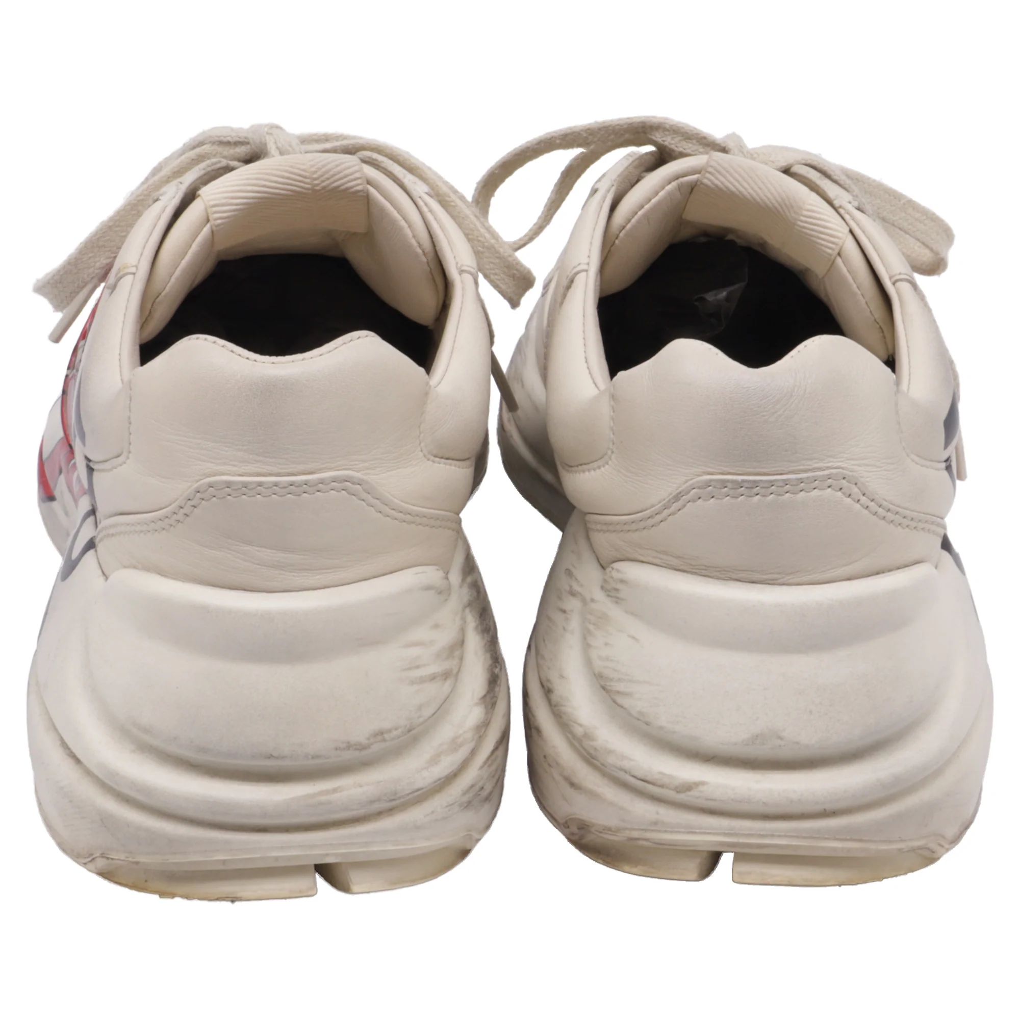 Women's Gucci Rhyton Mouth-Print Sneakers in White Leather - Image 5