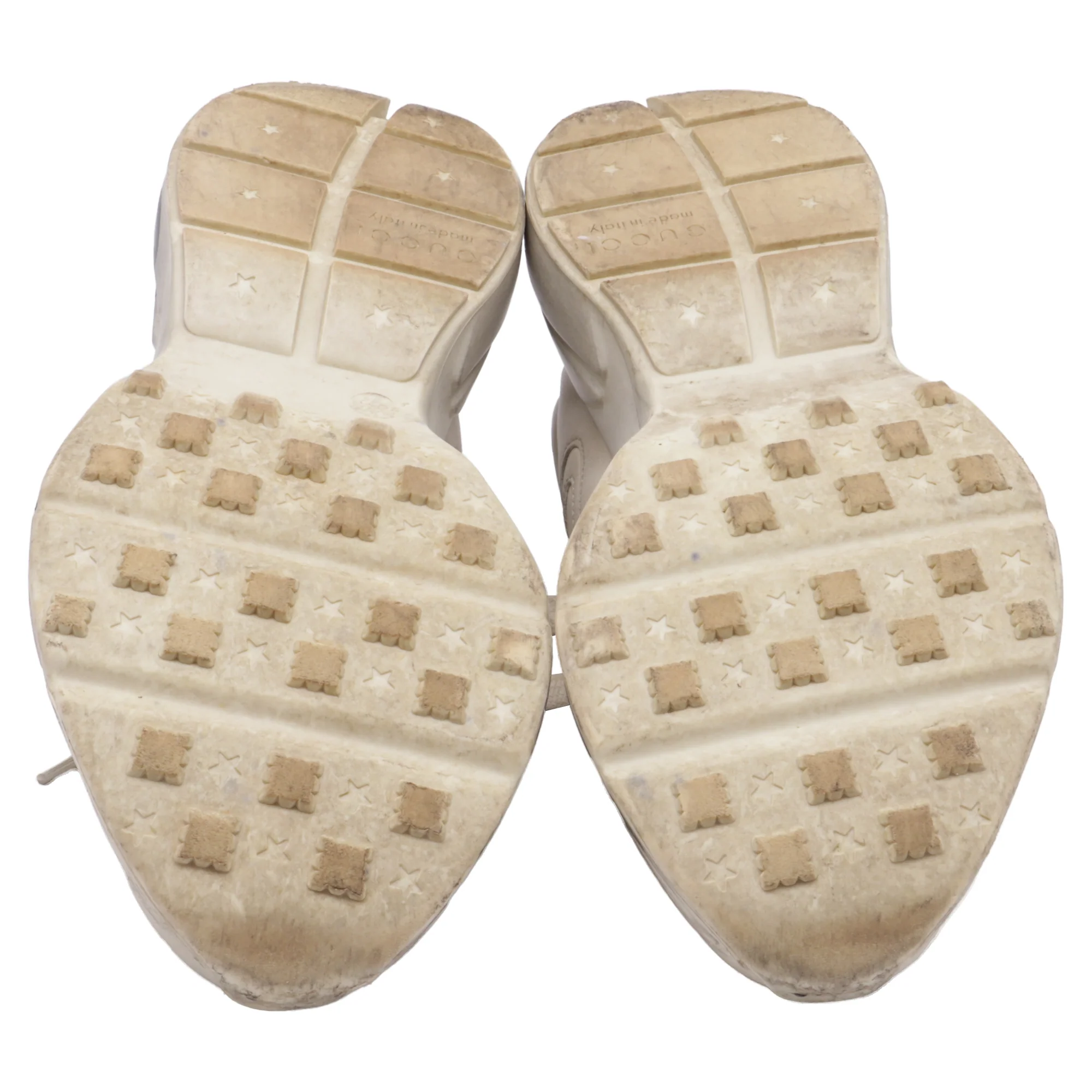 Women's Gucci Rhyton Mouth-Print Sneakers in White Leather - Image 9