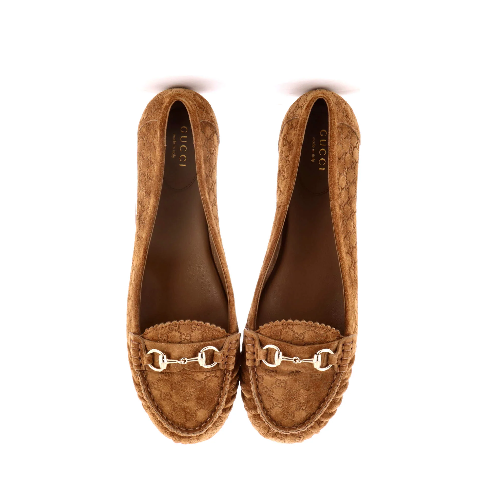 Women's Horsebit Mocassin Loafers GG Suede - Image 2