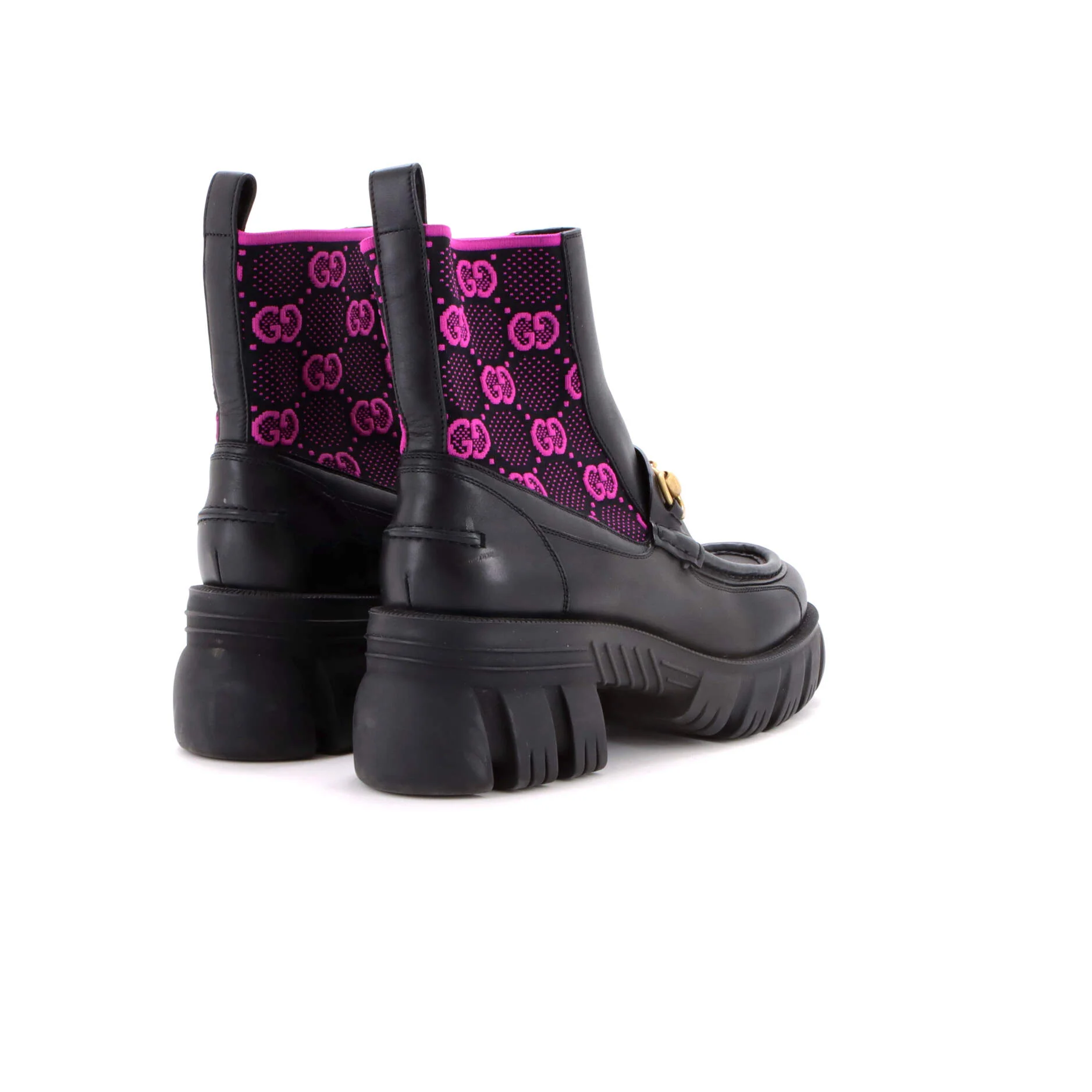 Women's Quebec Horsebit Chelsea Boots Leather with GG Elastic - Image 3
