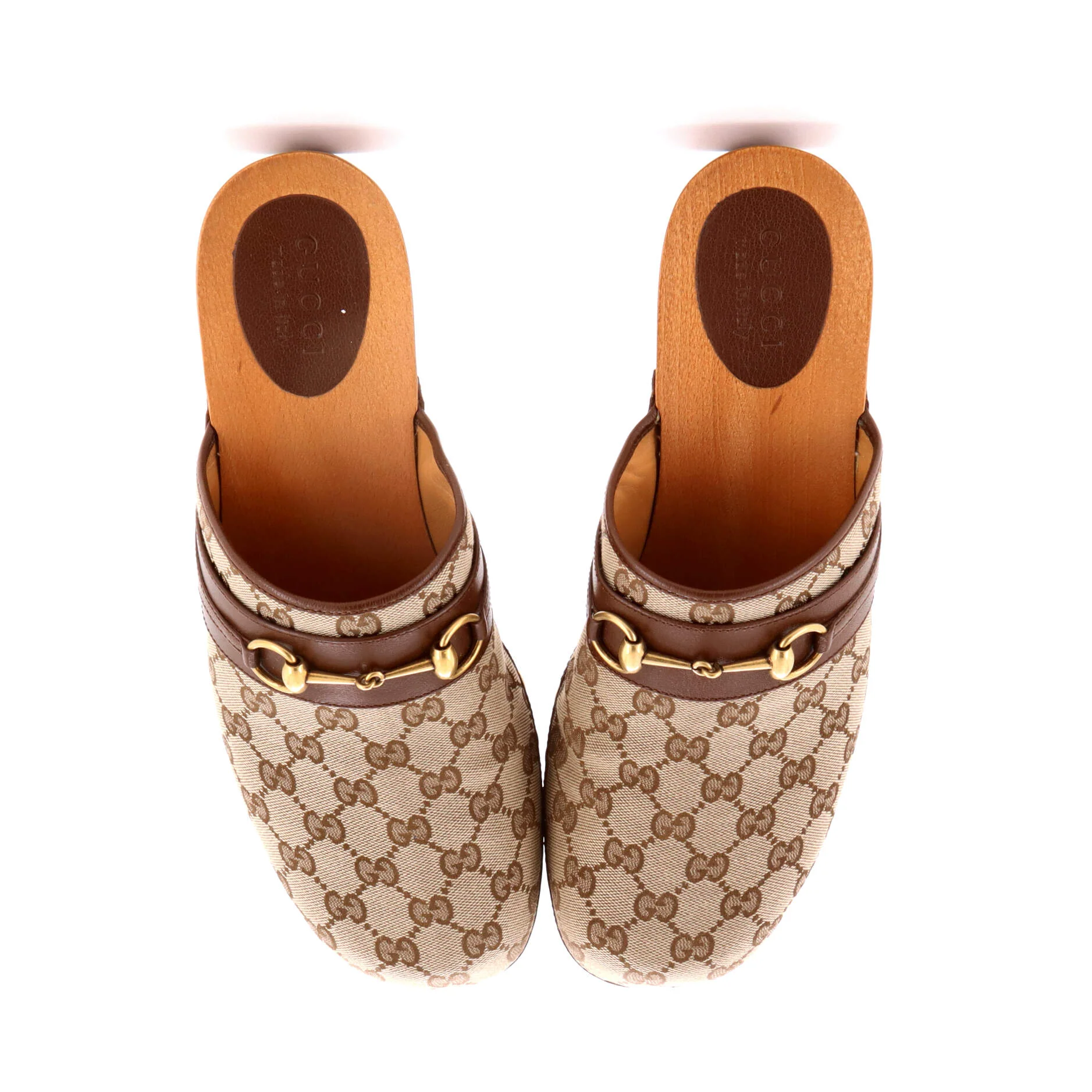Women's Stann Horsebit Clogs GG Canvas with Leather - Image 2