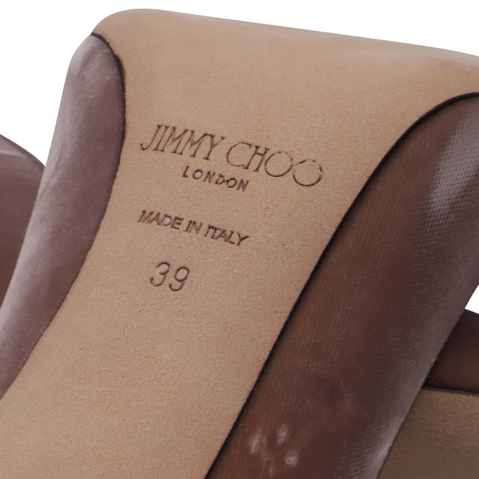 Women's Jimmy Choo Pointed-Toe Pumps in Brown Velvet - Image 7