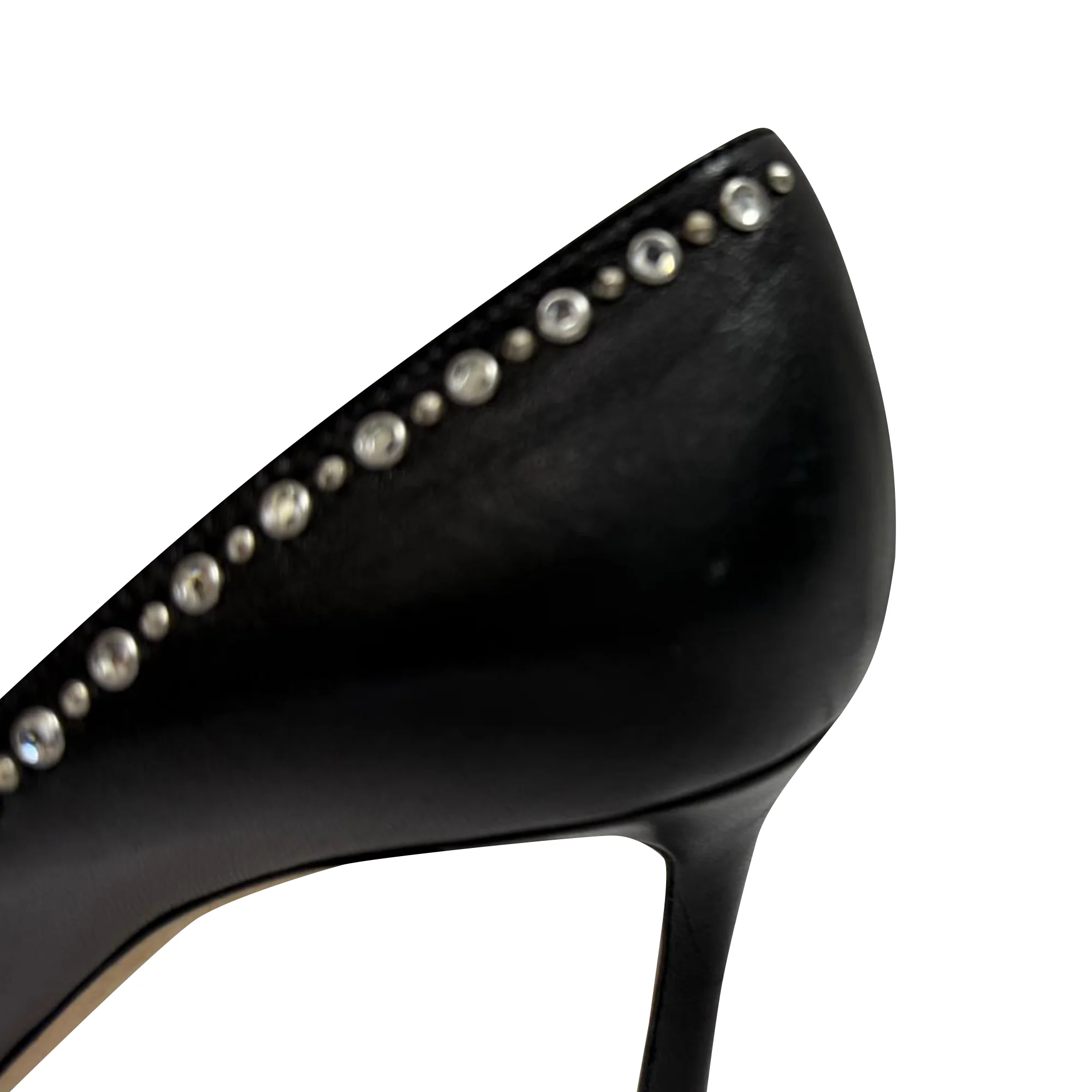 Women's Jimmy Choo Romy Embellished Pumps in Black Calf Leather - Image 10