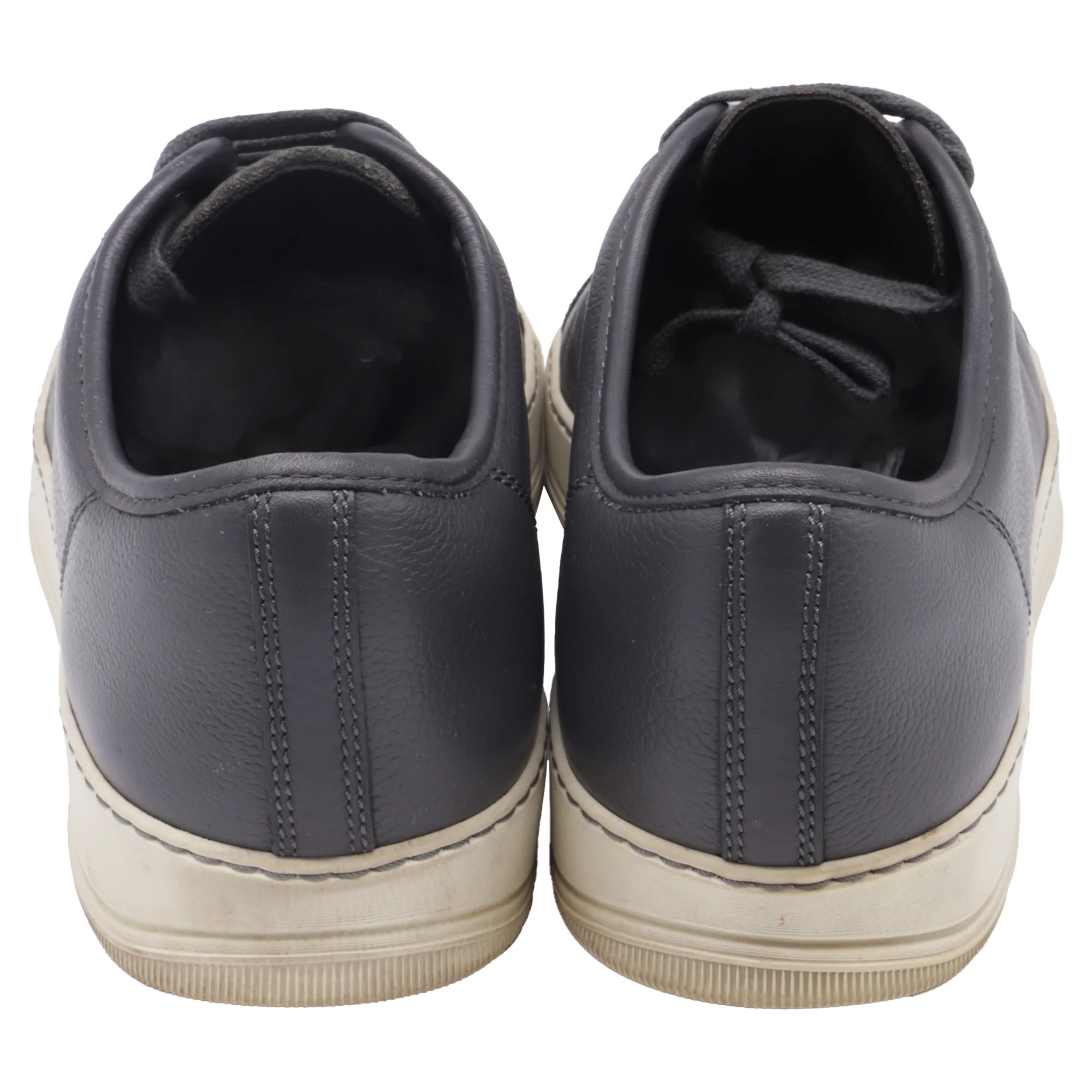 Men's Lanvin DBB1 Low-Top Sneakers in Grey Calfskin Leather - Image 5