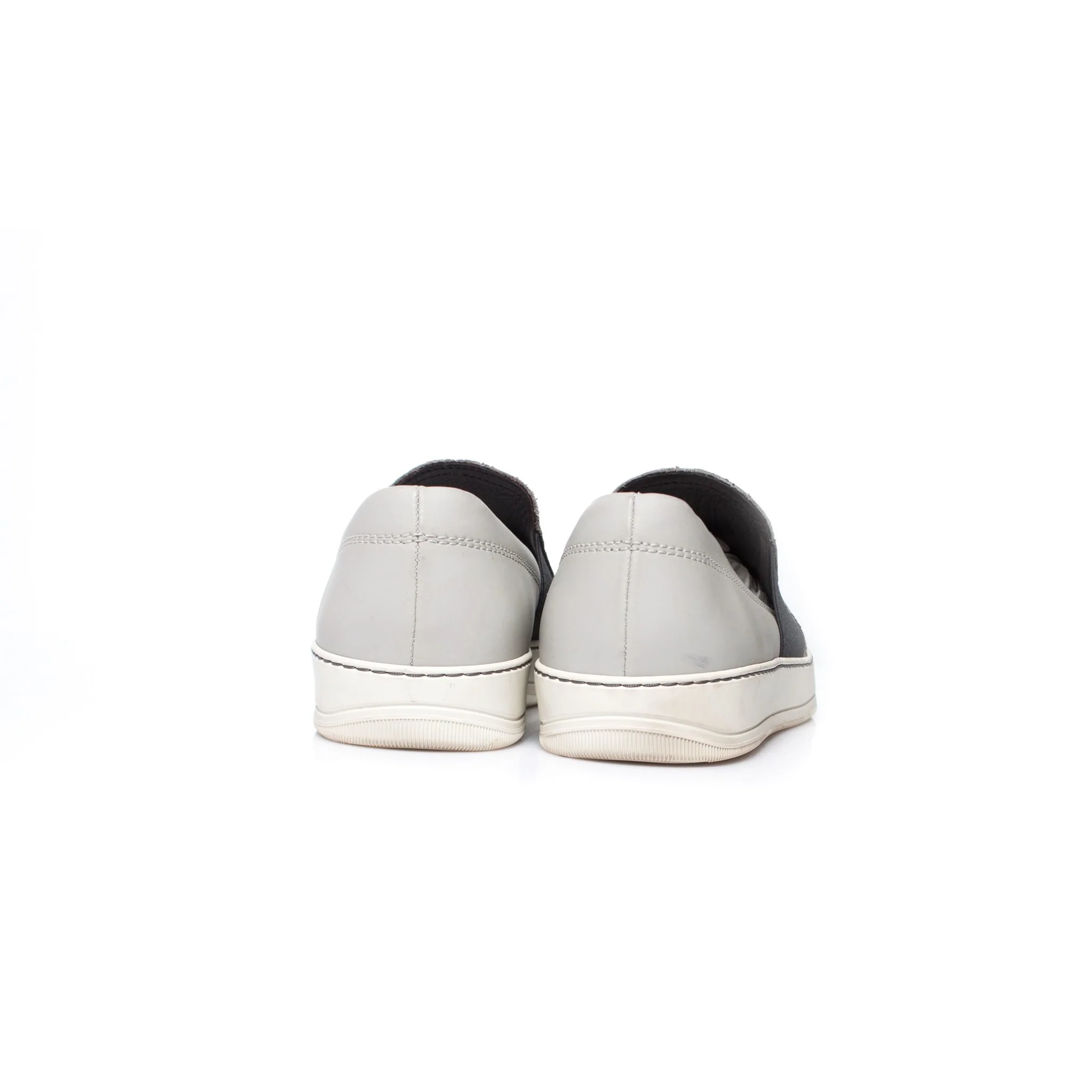 Men's Lanvin Leather slip on sneakers in grey. - Image 3