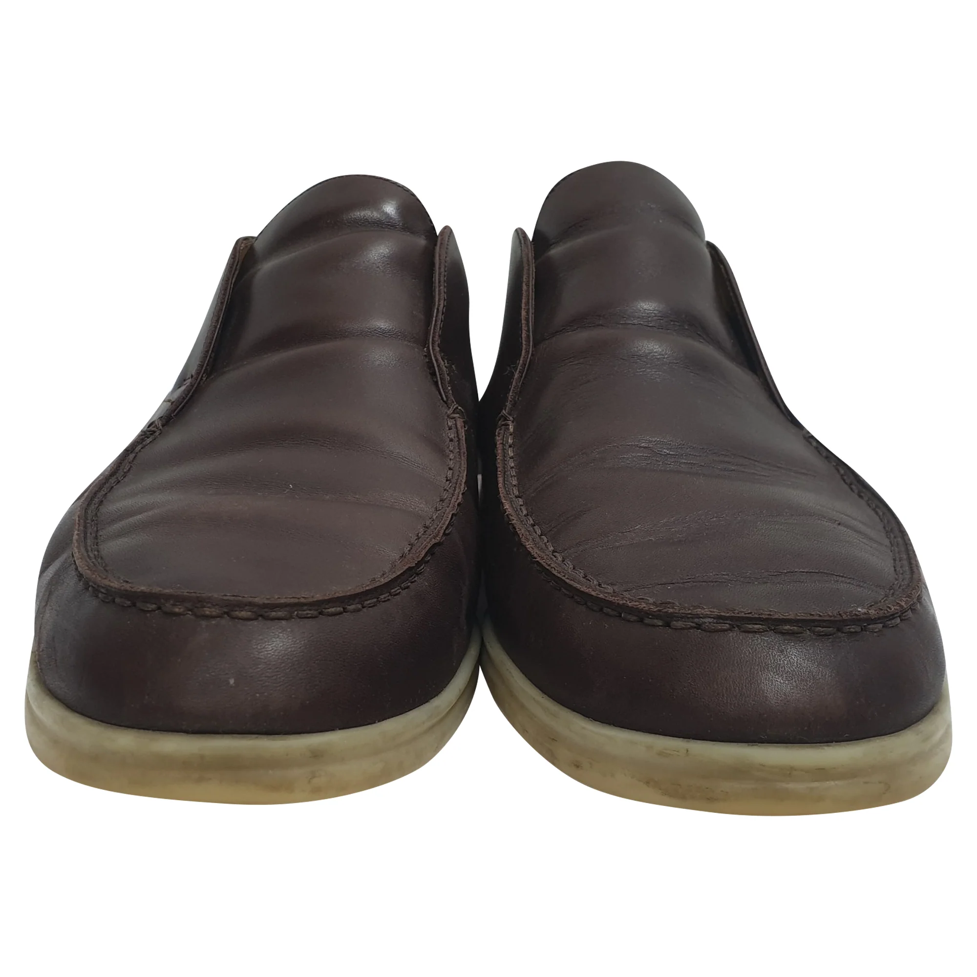 Men's Loro Piana Open Walk Ankle Boots in Brown Leather - Image 2