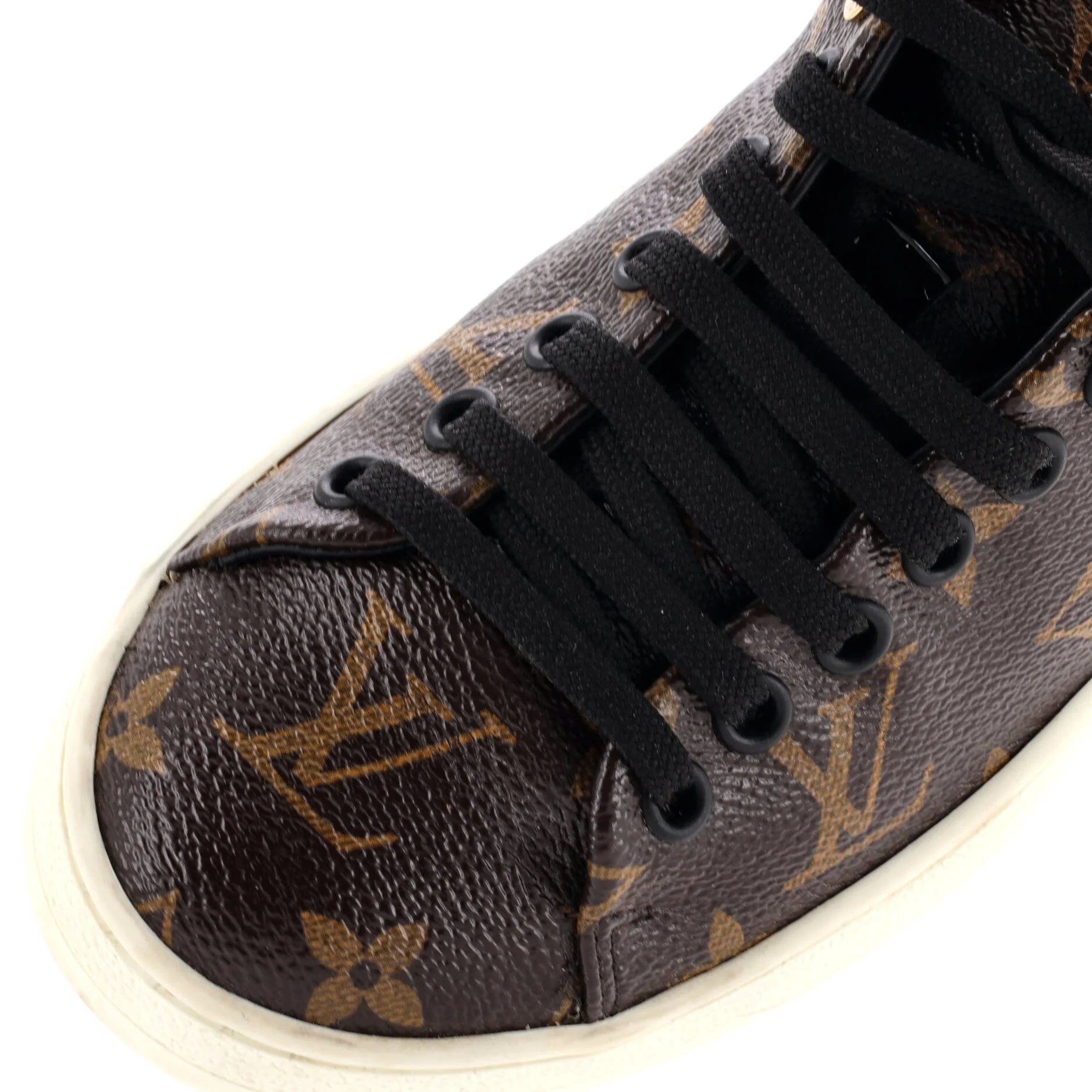 Women's FrontRow Sneakers Monogram Canvas with Patent - Image 5
