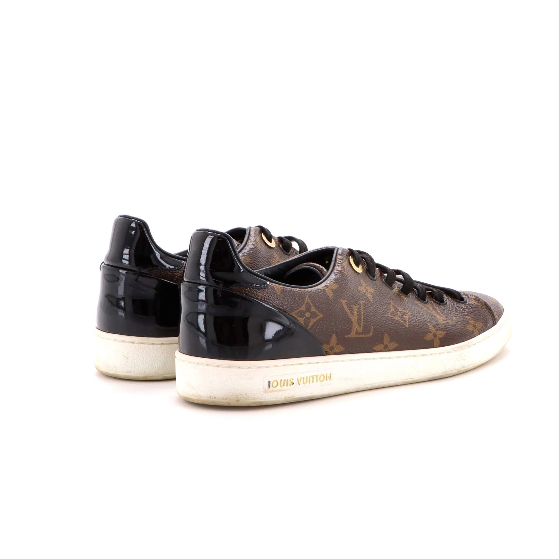 Women's FrontRow Sneakers Monogram Canvas with Patent - Image 2