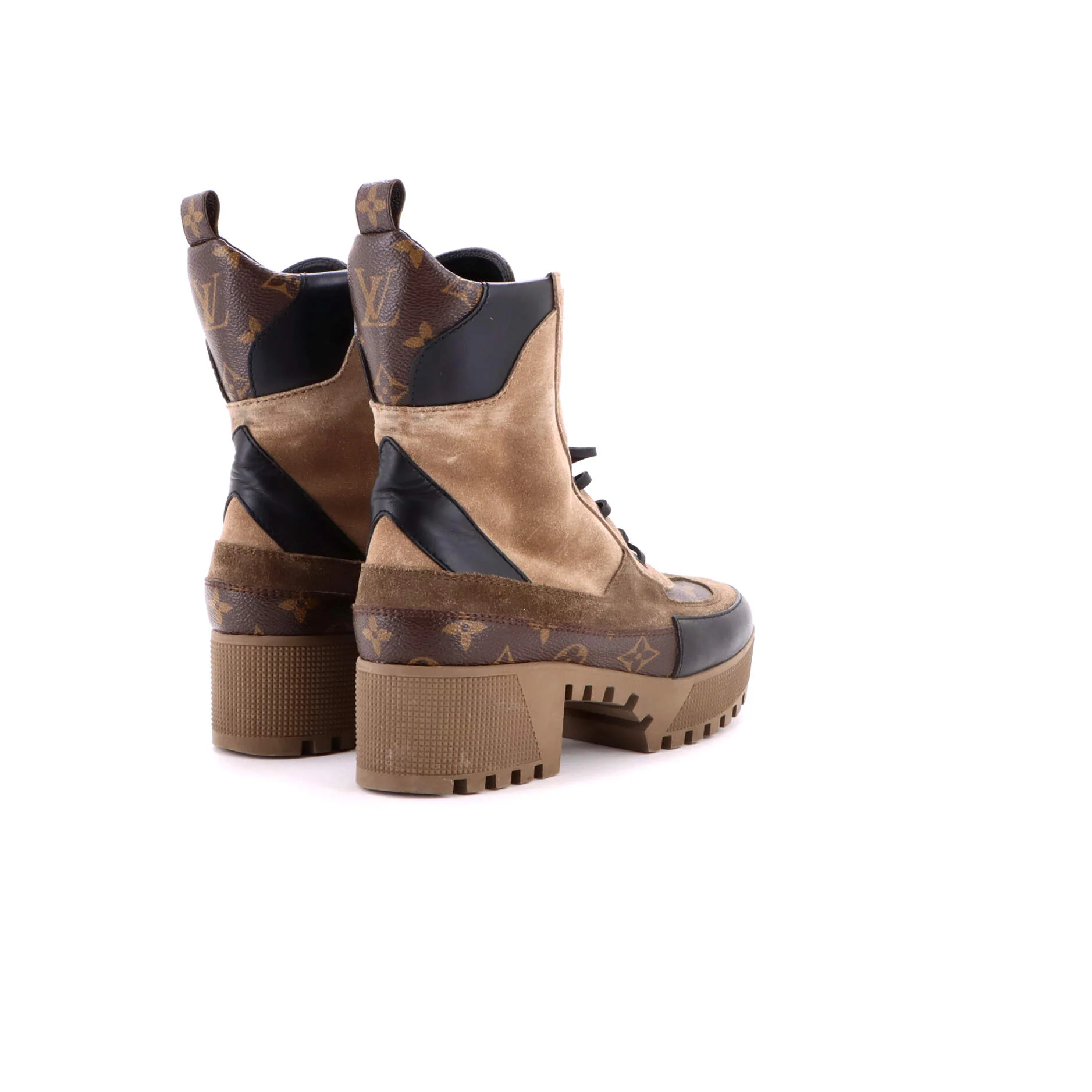 Women's Laureate Platform Desert Boots Leather with Suede - Image 3