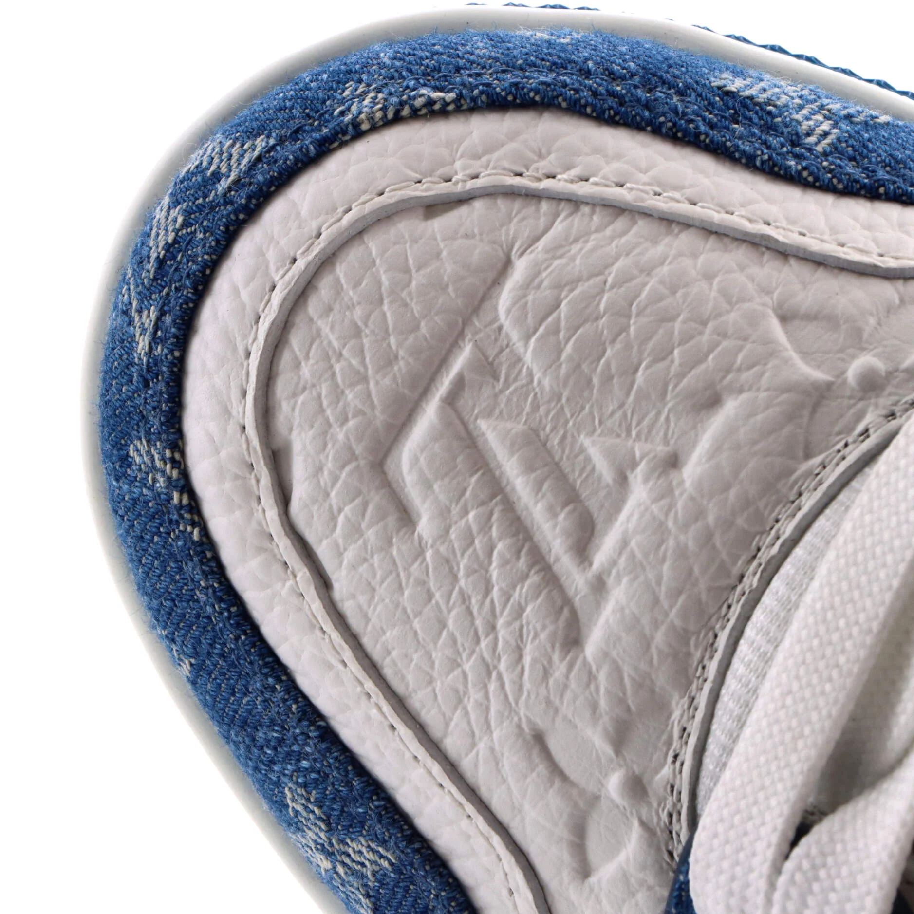 Women's LV Trainer Sneakers Monogram Empreinte Leather and Monogram Denim - Image 5