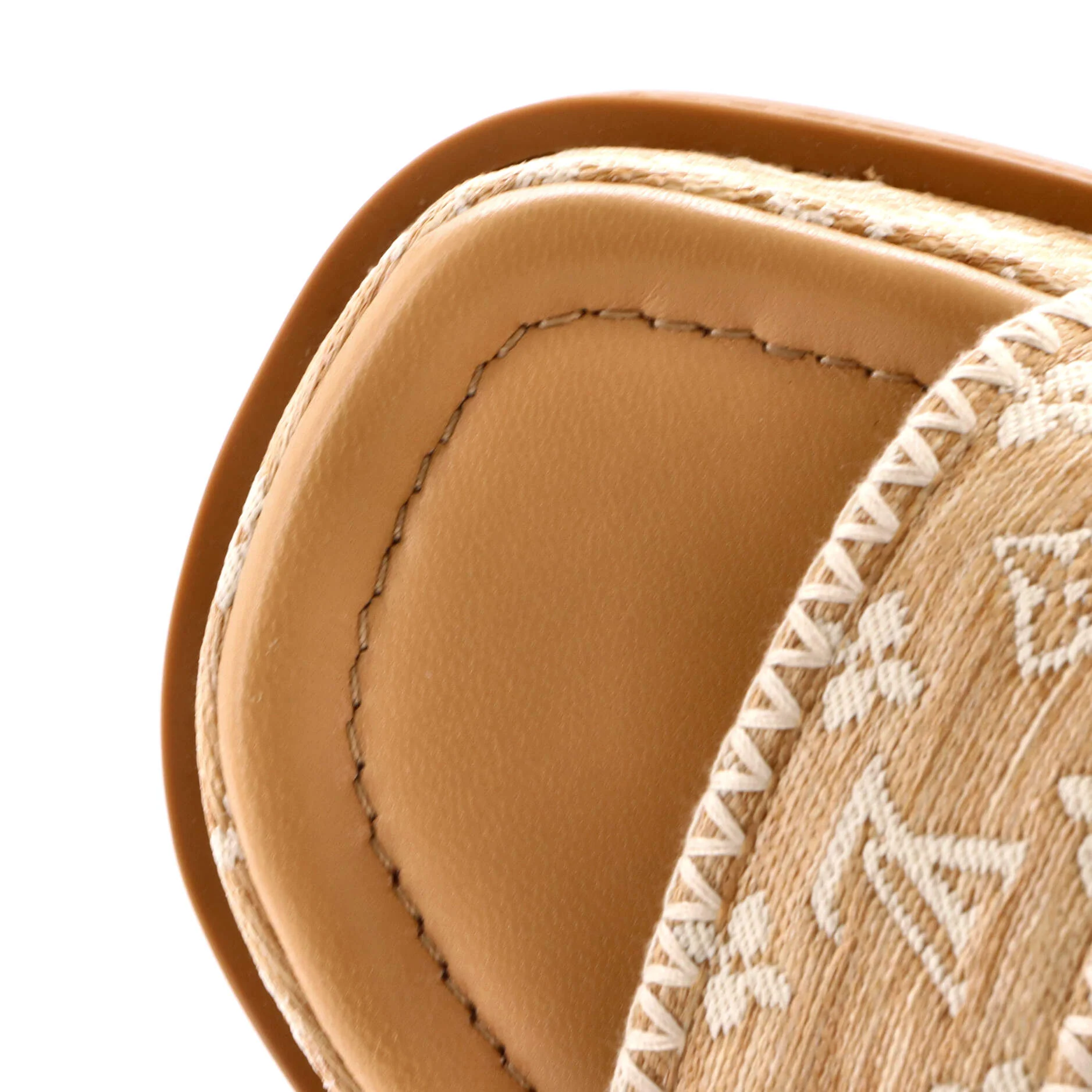 Women's Maya Platform Heeled Sandals Monogram Raffia - Image 5