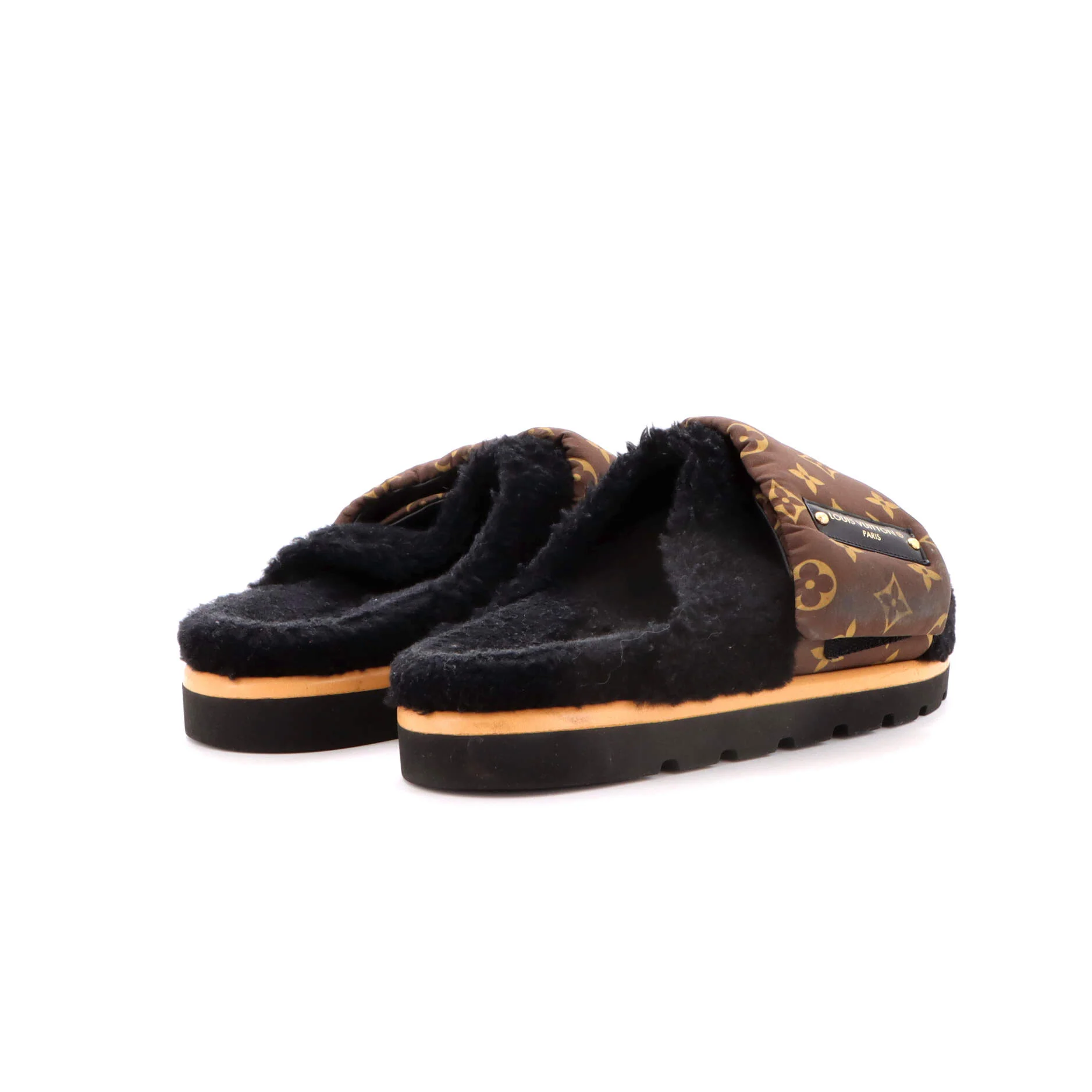 Women's Pillow Comfort Mules Nylon with Shearling - Image 3