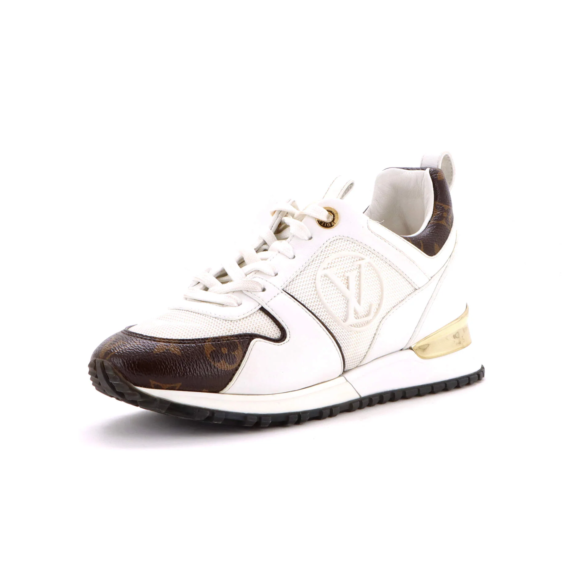 Women's Run Away Sneakers Mesh with Monogram Canvas and Leather