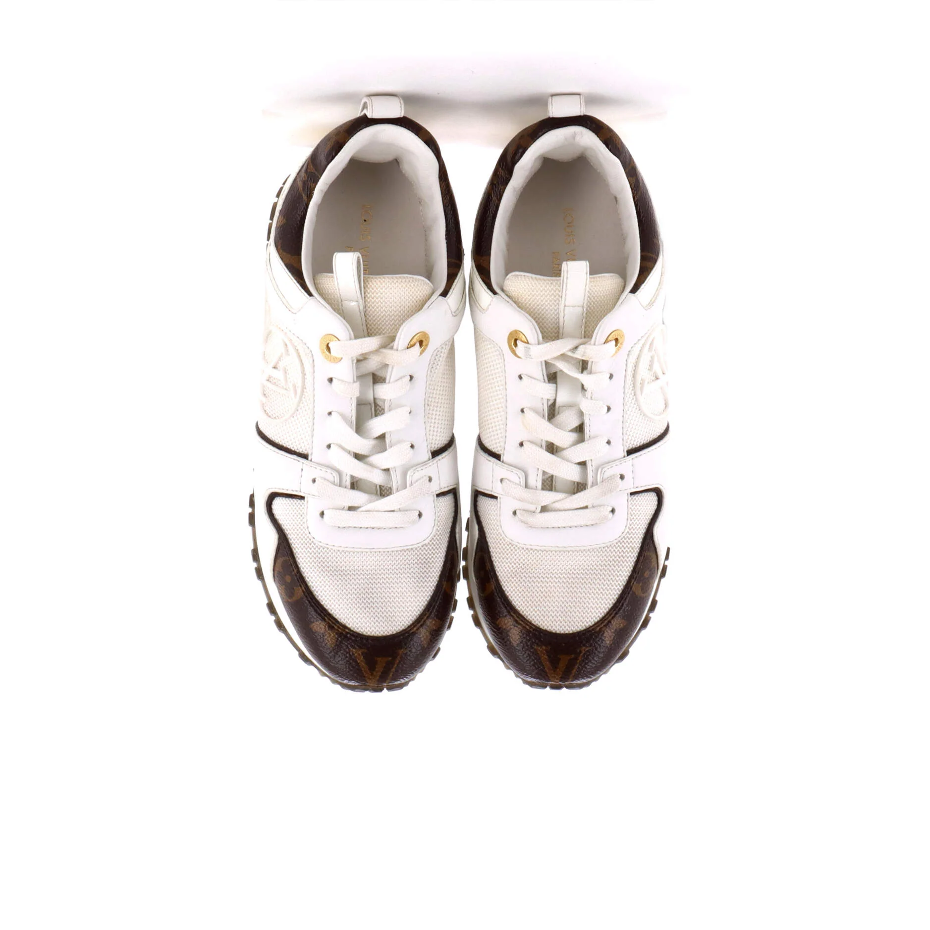 Women's Run Away Sneakers Mesh with Monogram Canvas and Leather - Image 2