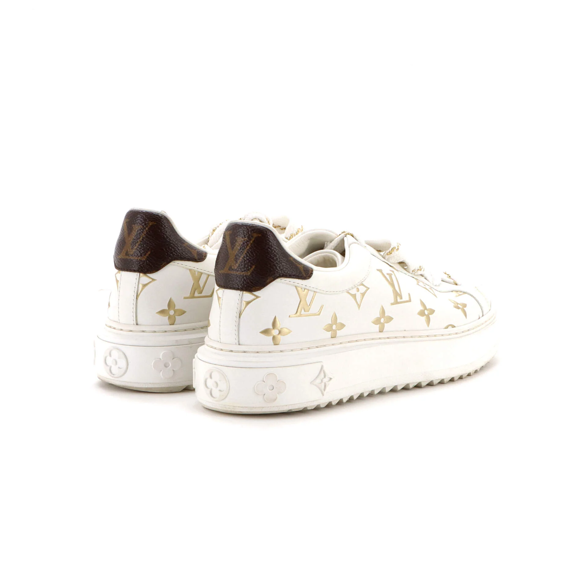 Women's Time Out Sneakers Monogram Print Leather - Image 3